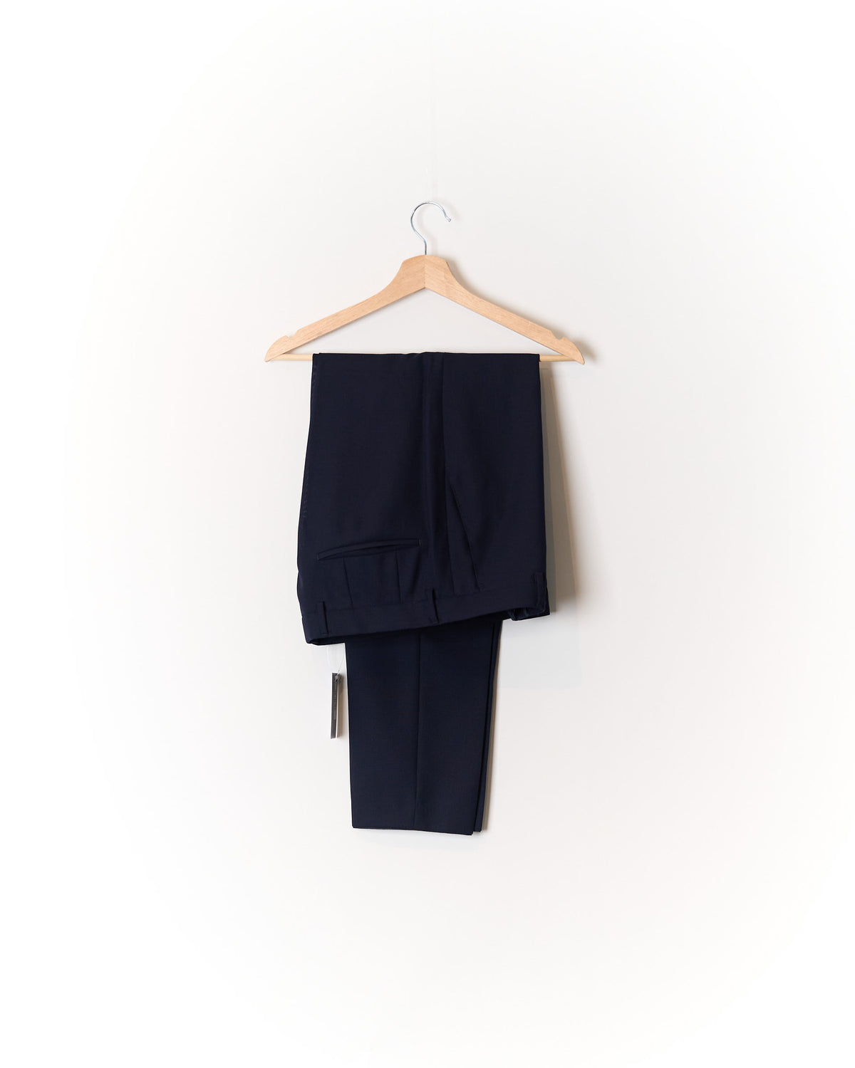 Hugo Boss Navy Straight Leg Virgin Wool Dress Pants