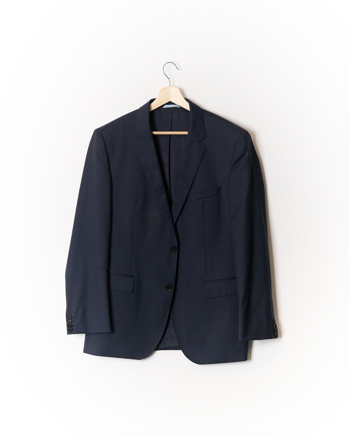 Hugo Boss Navy Water Repellent Virgin Wool Blazer
