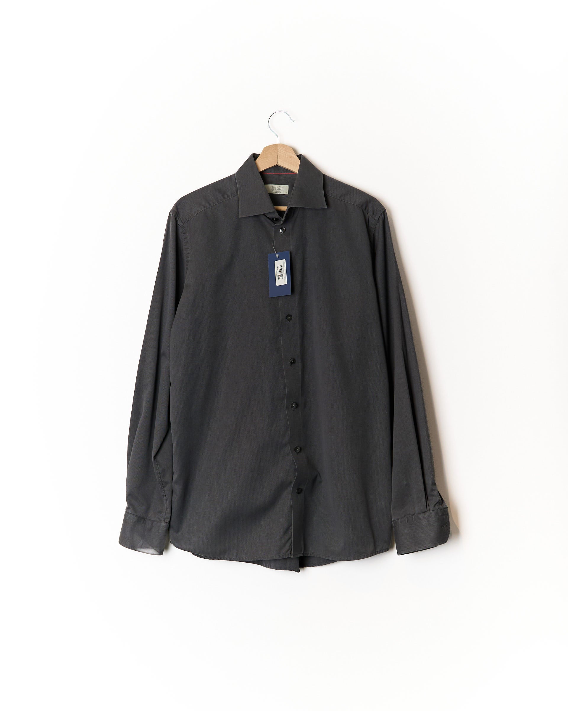 Eton Grey Contemporary Cotton Shirt