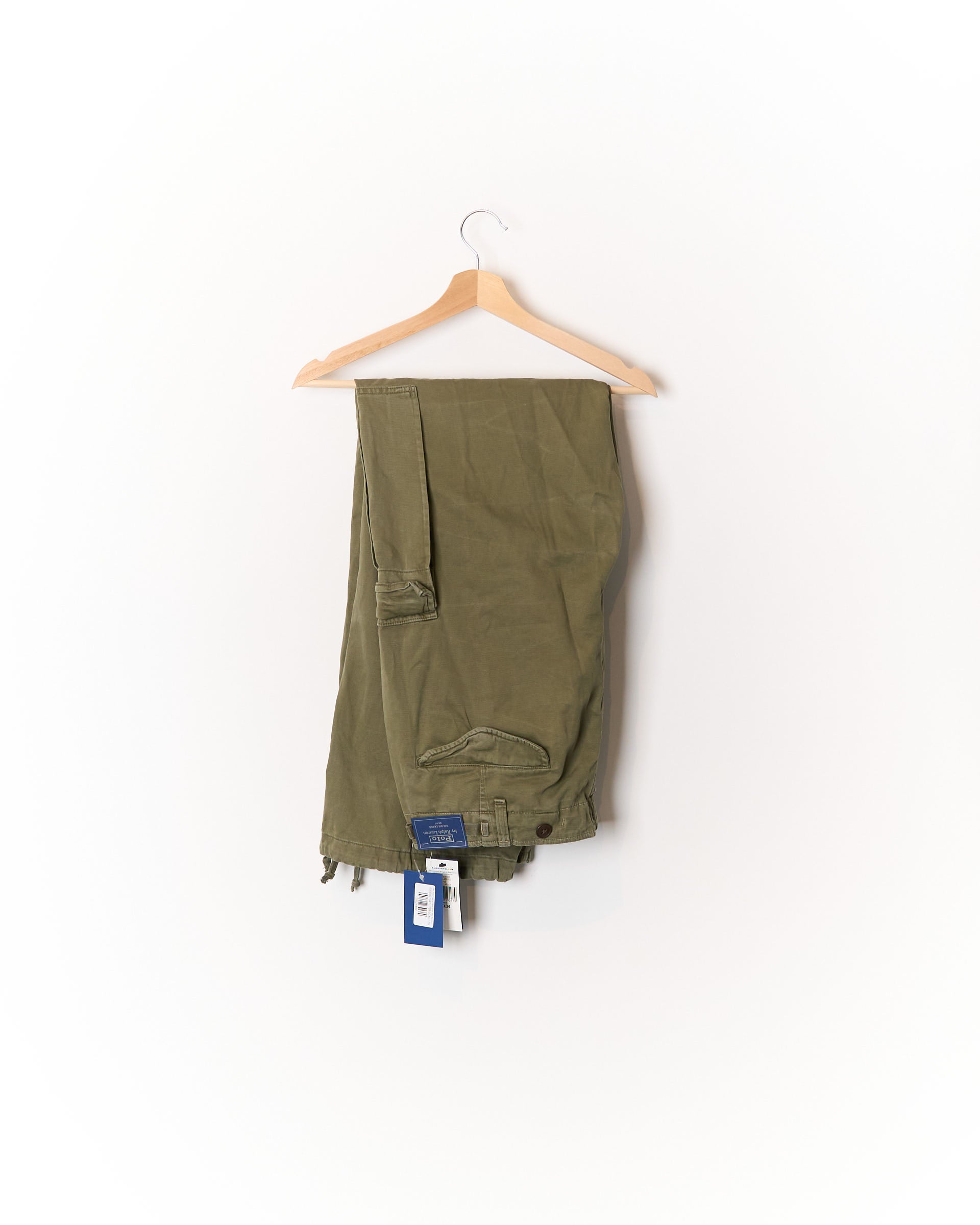 Polo Ralph Lauren Olive Green The Big Cargo Wide Legs Cotton Pant