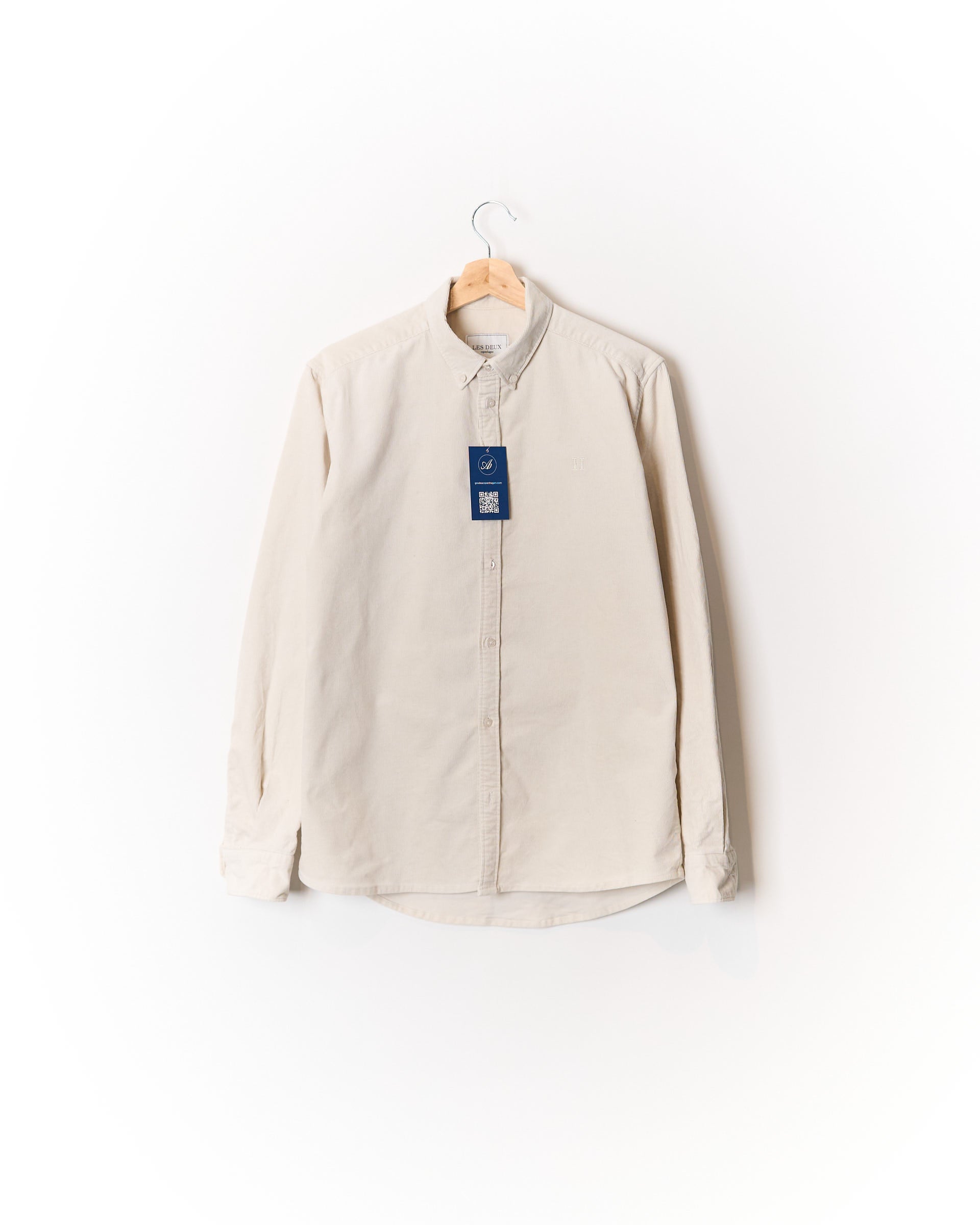 Les Deux Beige Corduroy Cotton Shirt