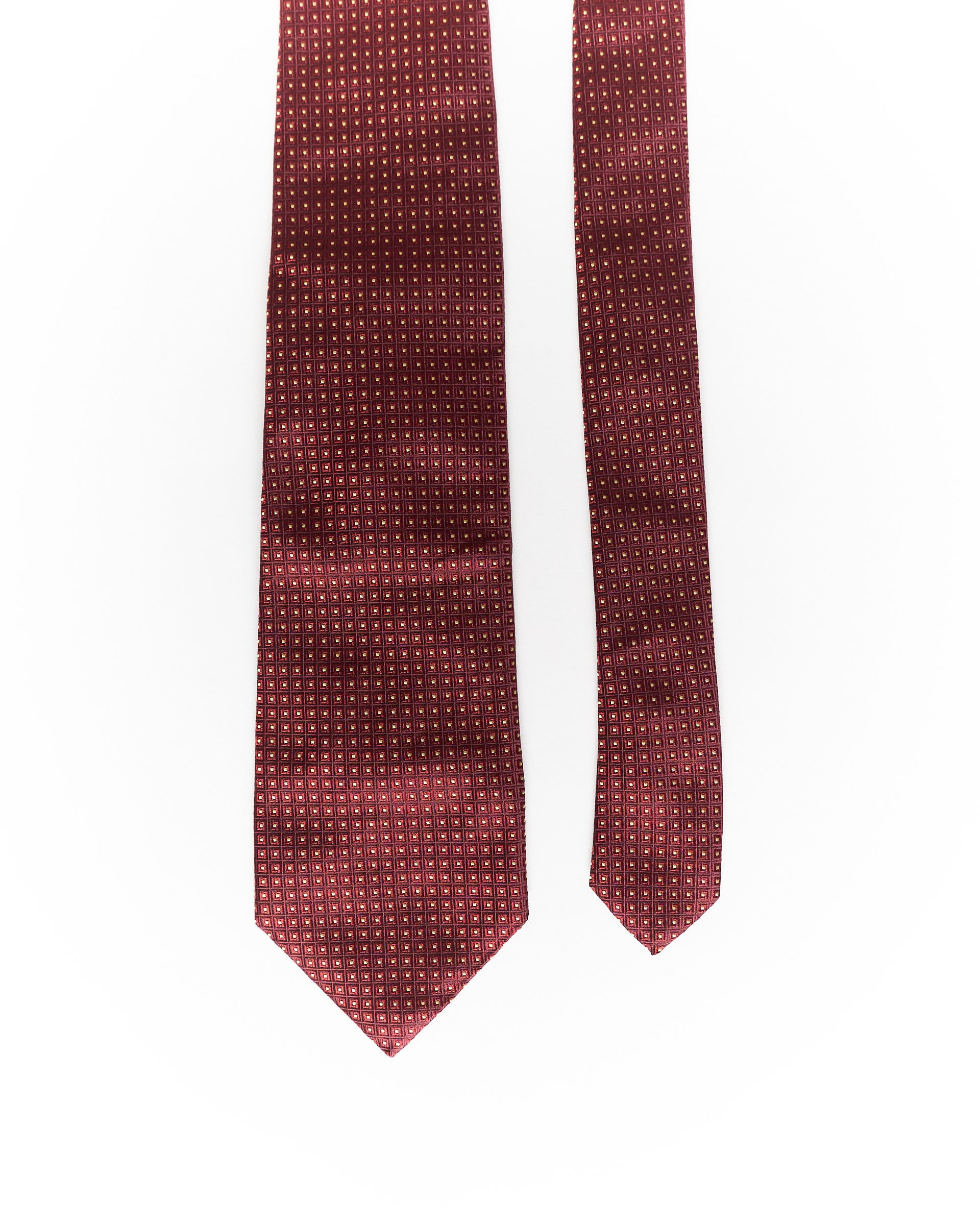 Red and Gold Dotted Silk Tie