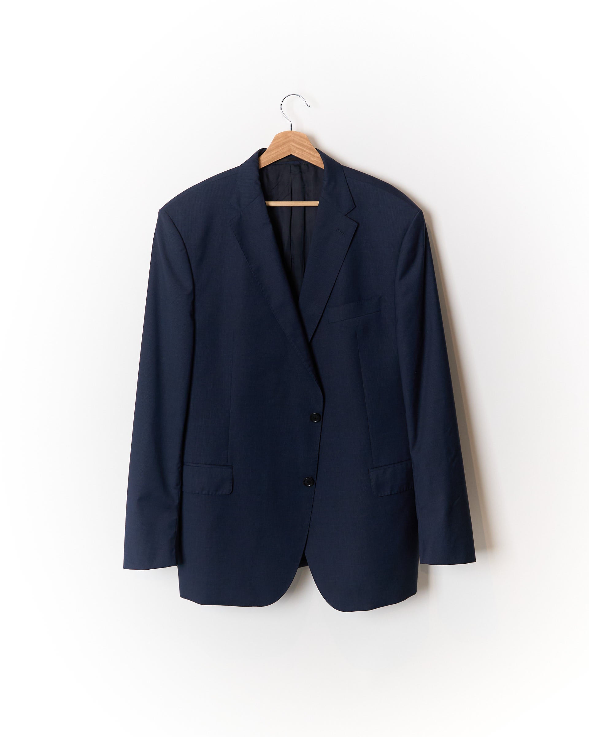 René Lezard Navy Wool Blazer