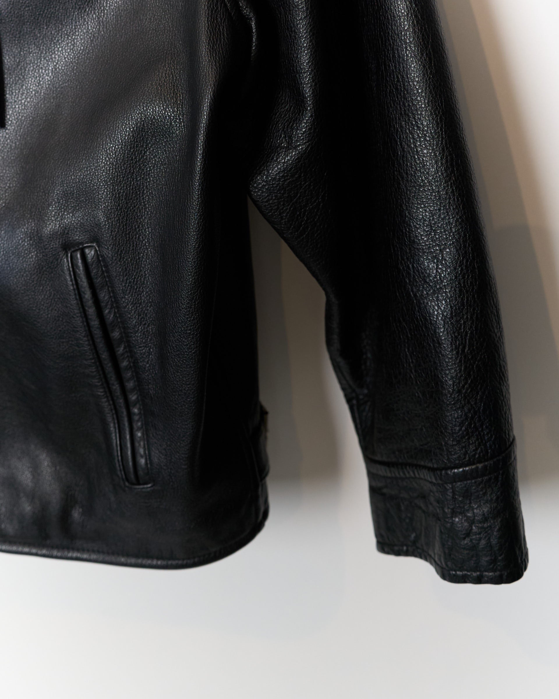 Linea Sportiva by Leonardo Black Leather Jacket