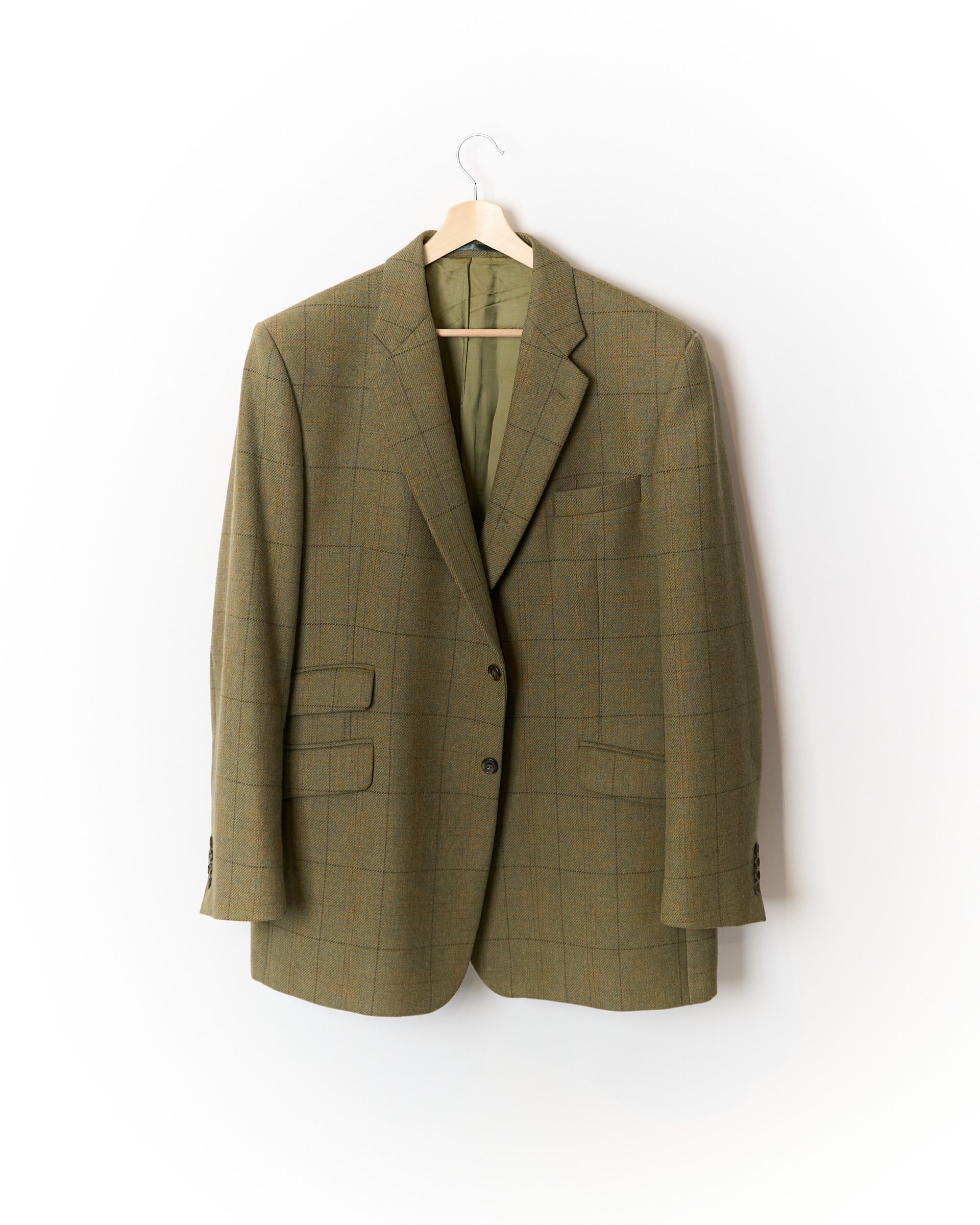 Roderick Charles London Green Checkered Sport Jacket Wool Blazer