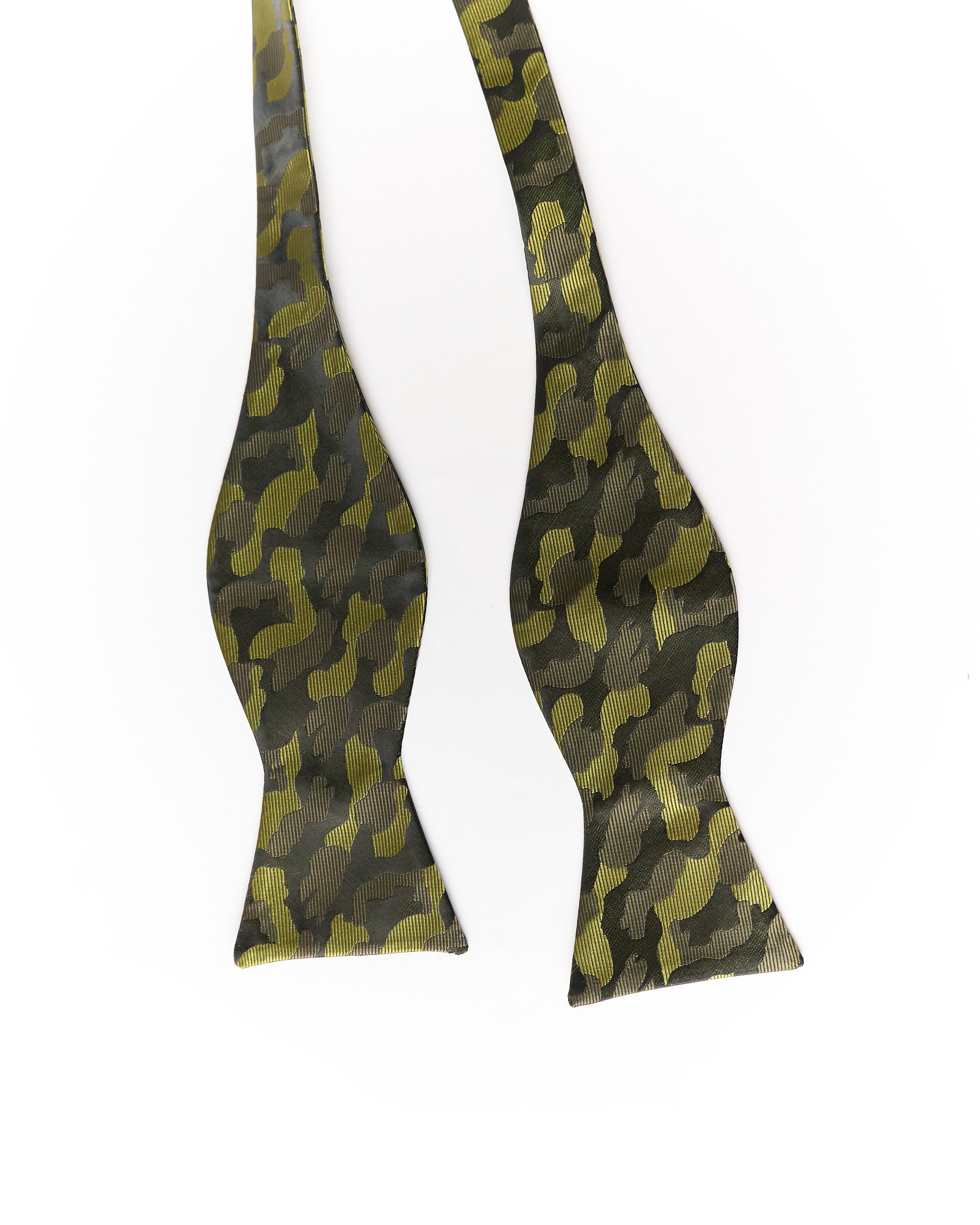 Army Green Print Self-Tie Bow Tie