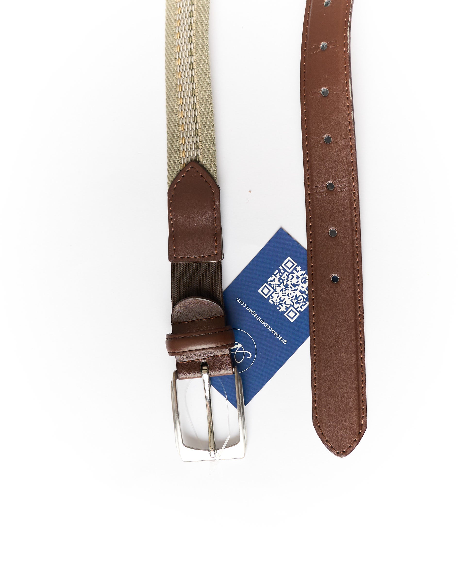 Grey and Brown Cloth Belt