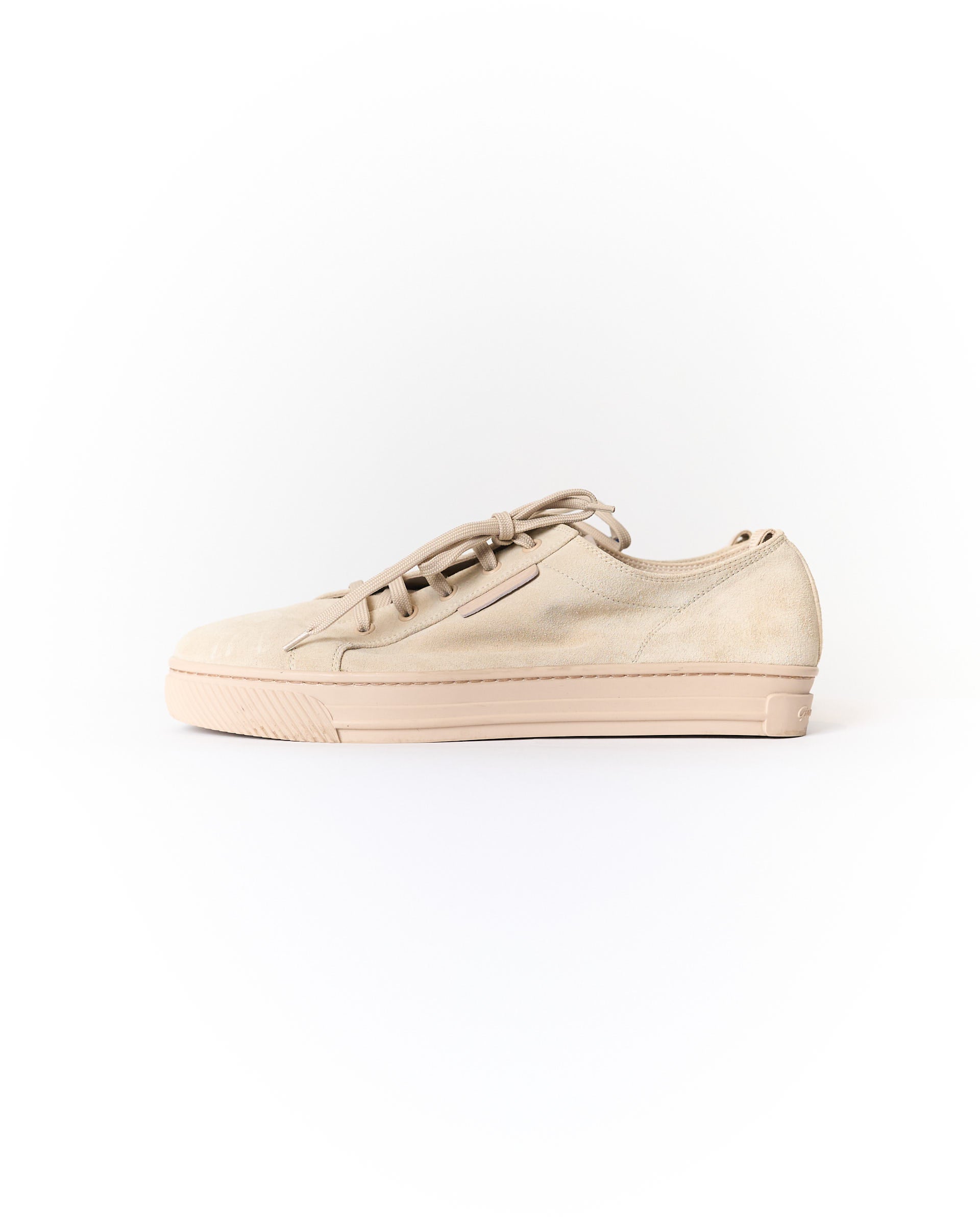 Gianvito Rossi Beige Suede Lace Sneakers