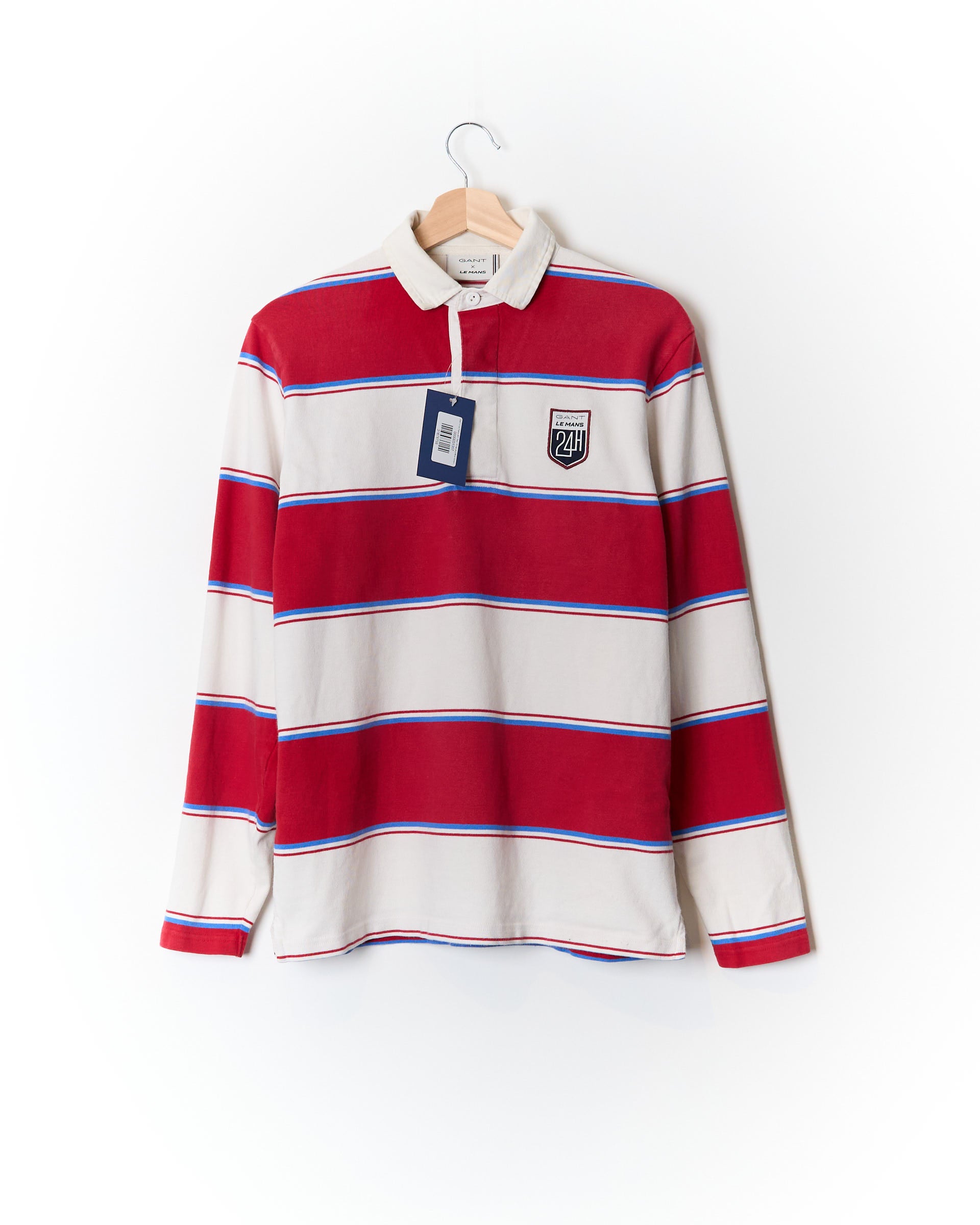 Gant x Le Mans 24H Red, White and Blue Striped Long Sleeved Cotton Rug