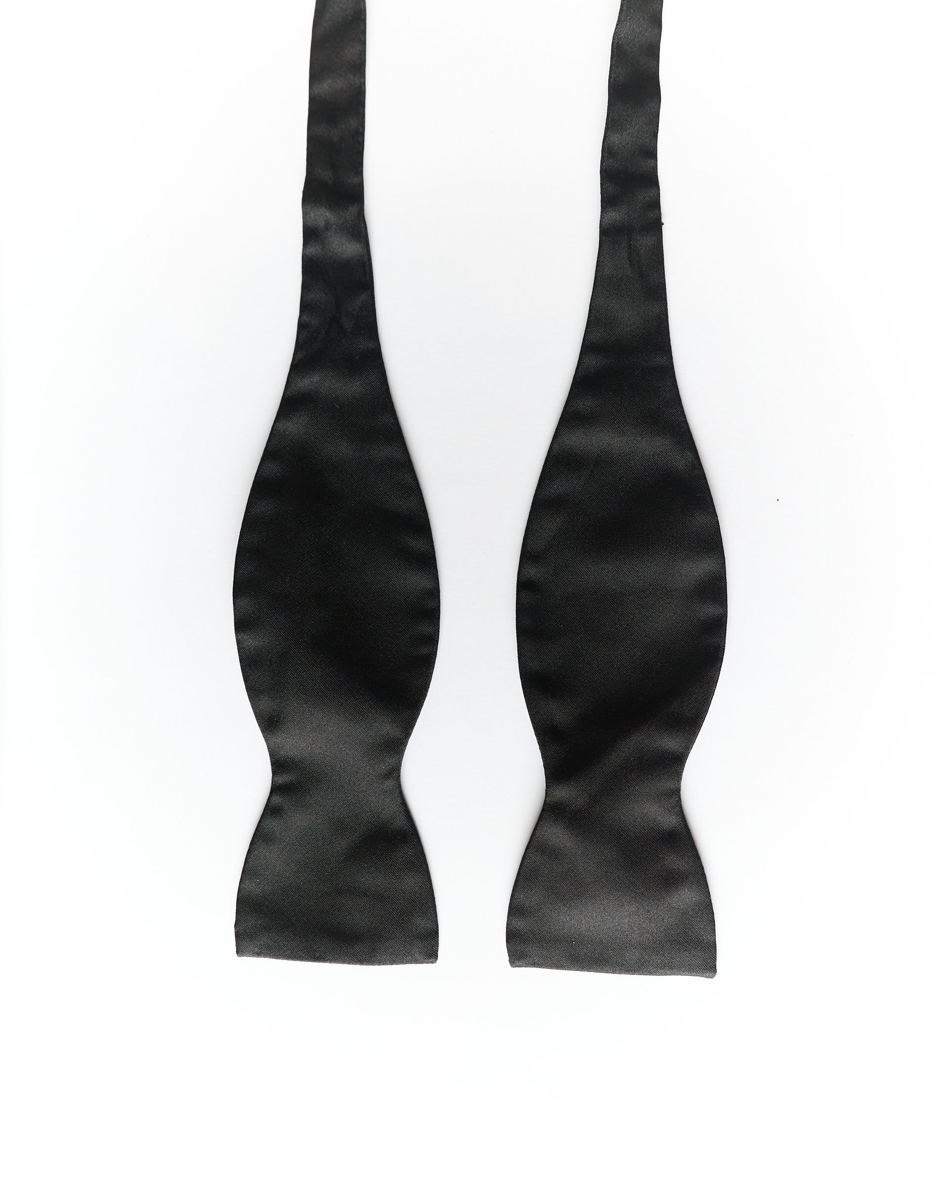 Ascot Black Self Tie Bow Tie
