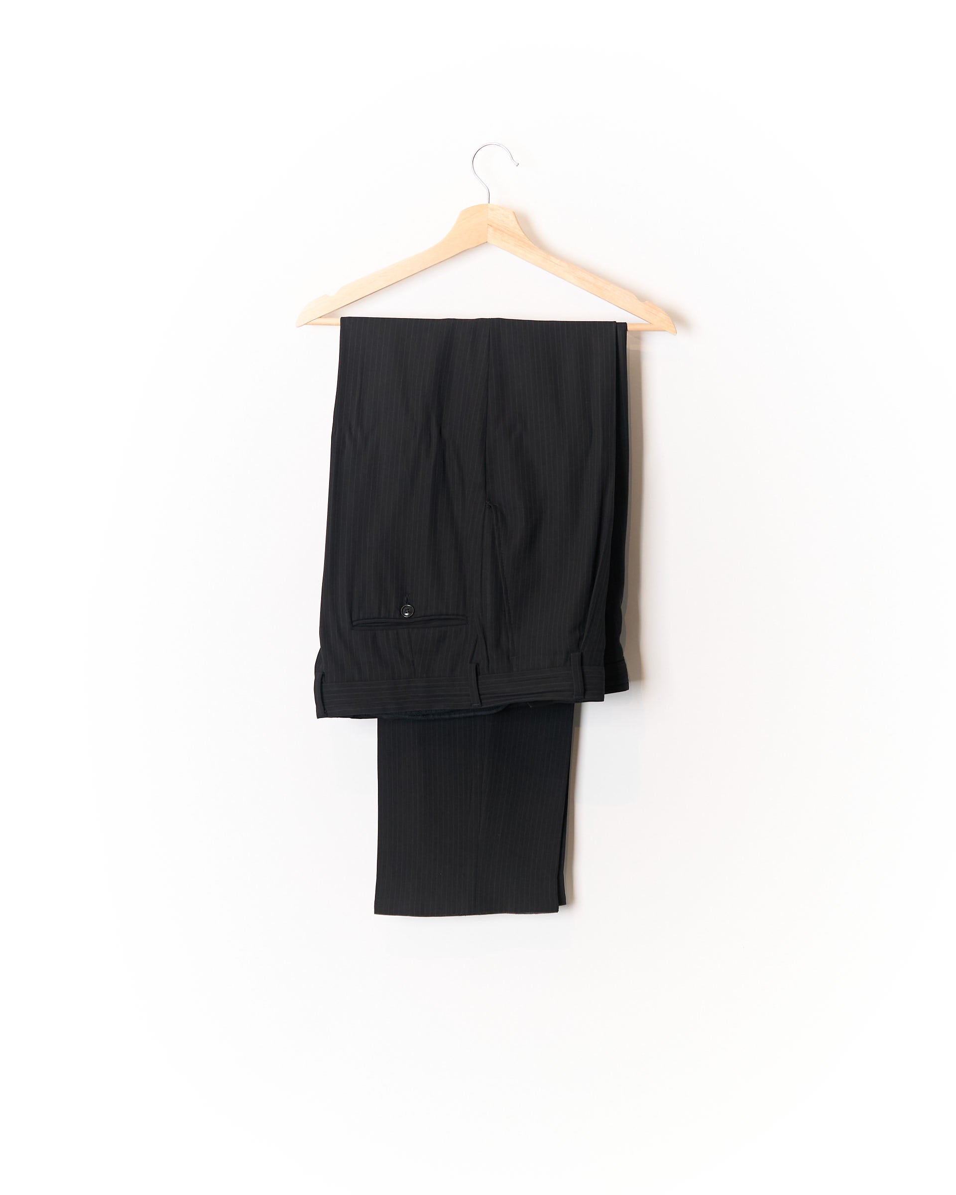 Kenzo Homme Black Pinstripe Wool Suit