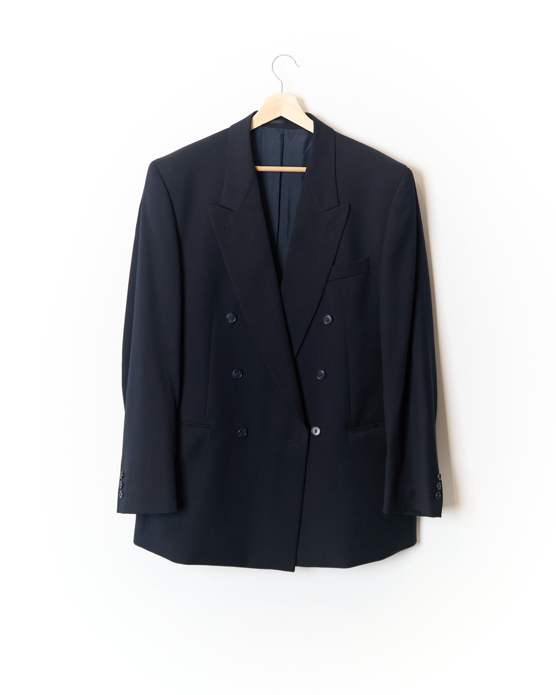Arezzo Navy Double Chested Wool Blazer