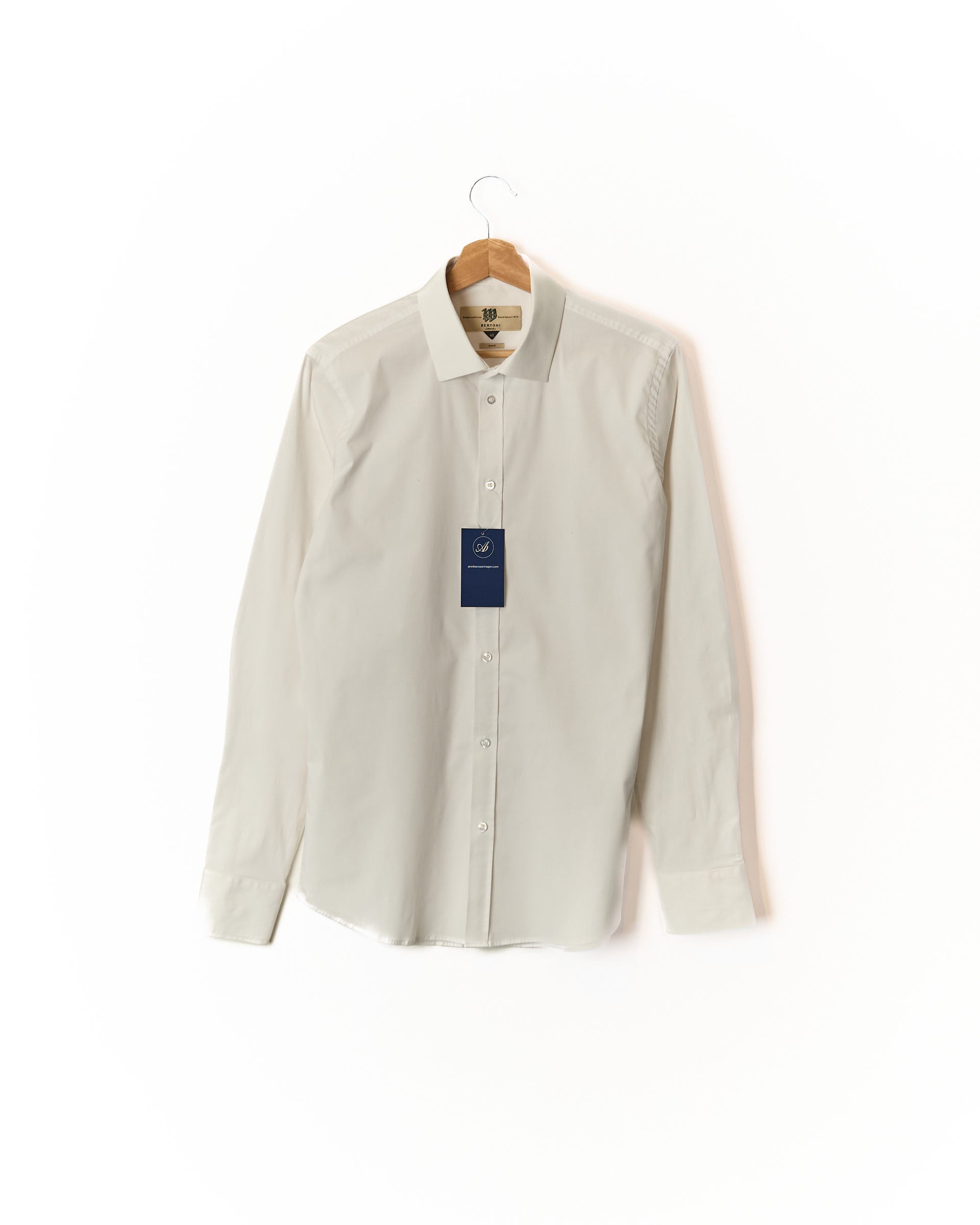 Bertoni White Strech Cotton Shirt