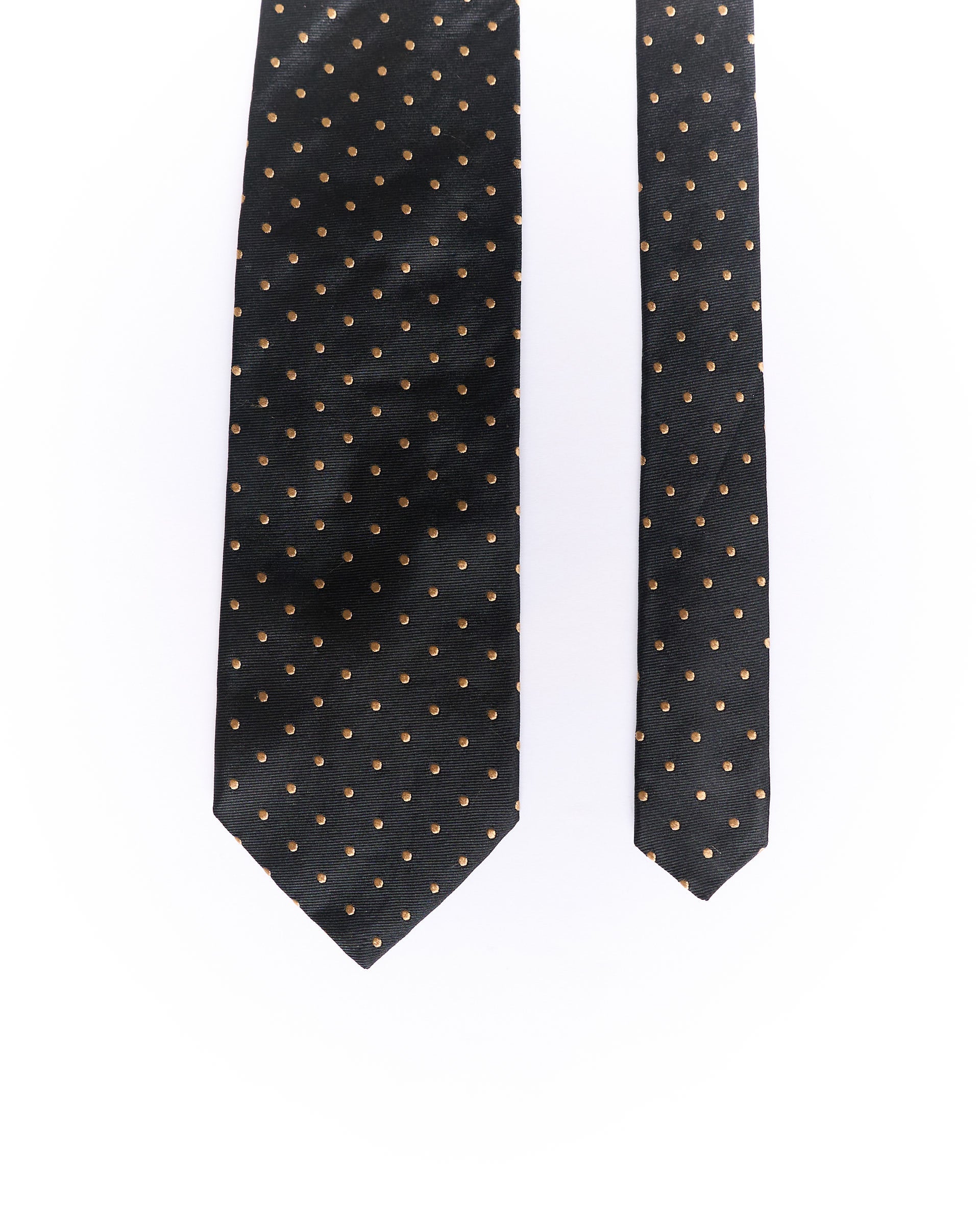 Hugo Boss Black and Beige Dotted Silk Tie