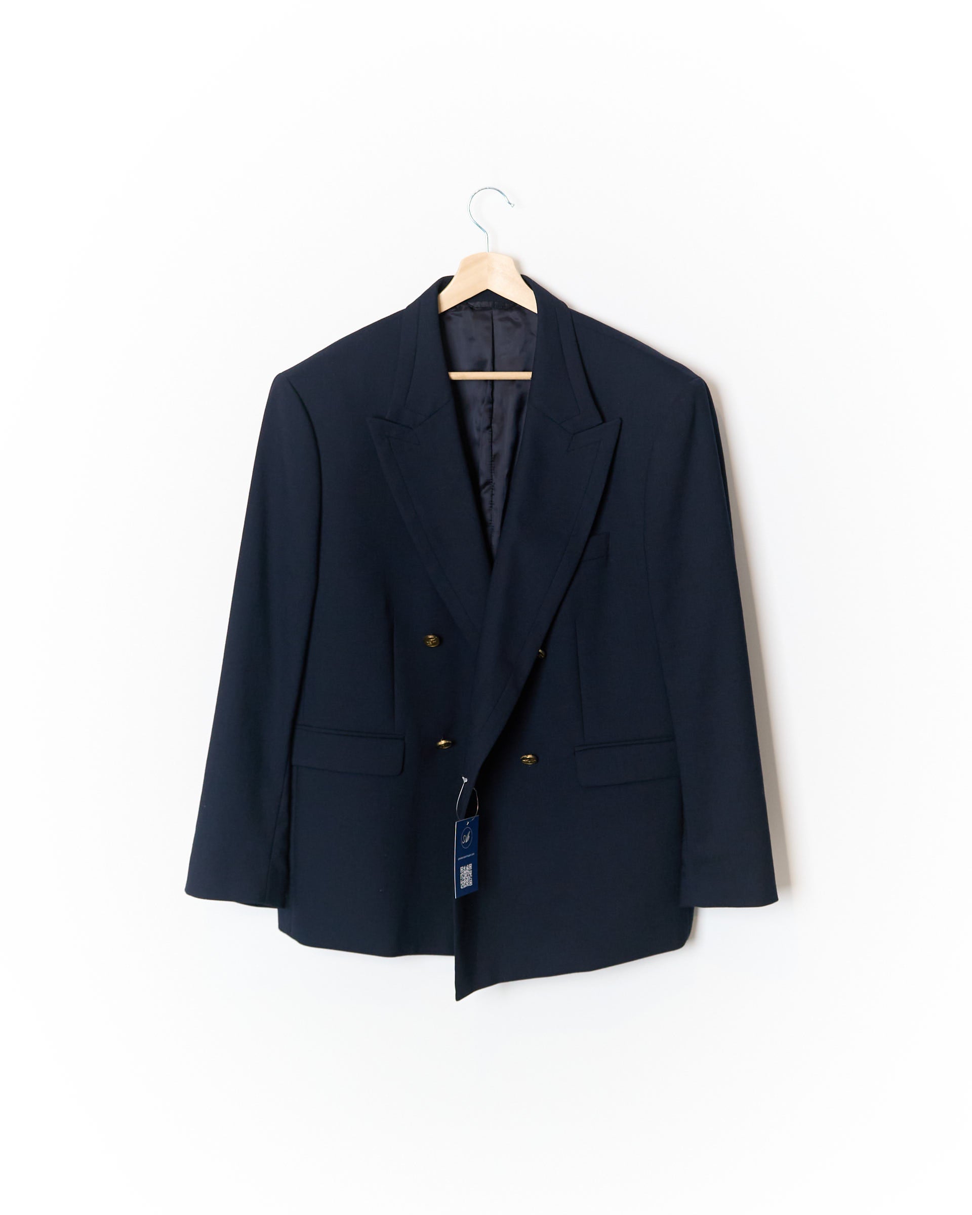 Gant Navy Double Breasted Gold Button Wool Blazer