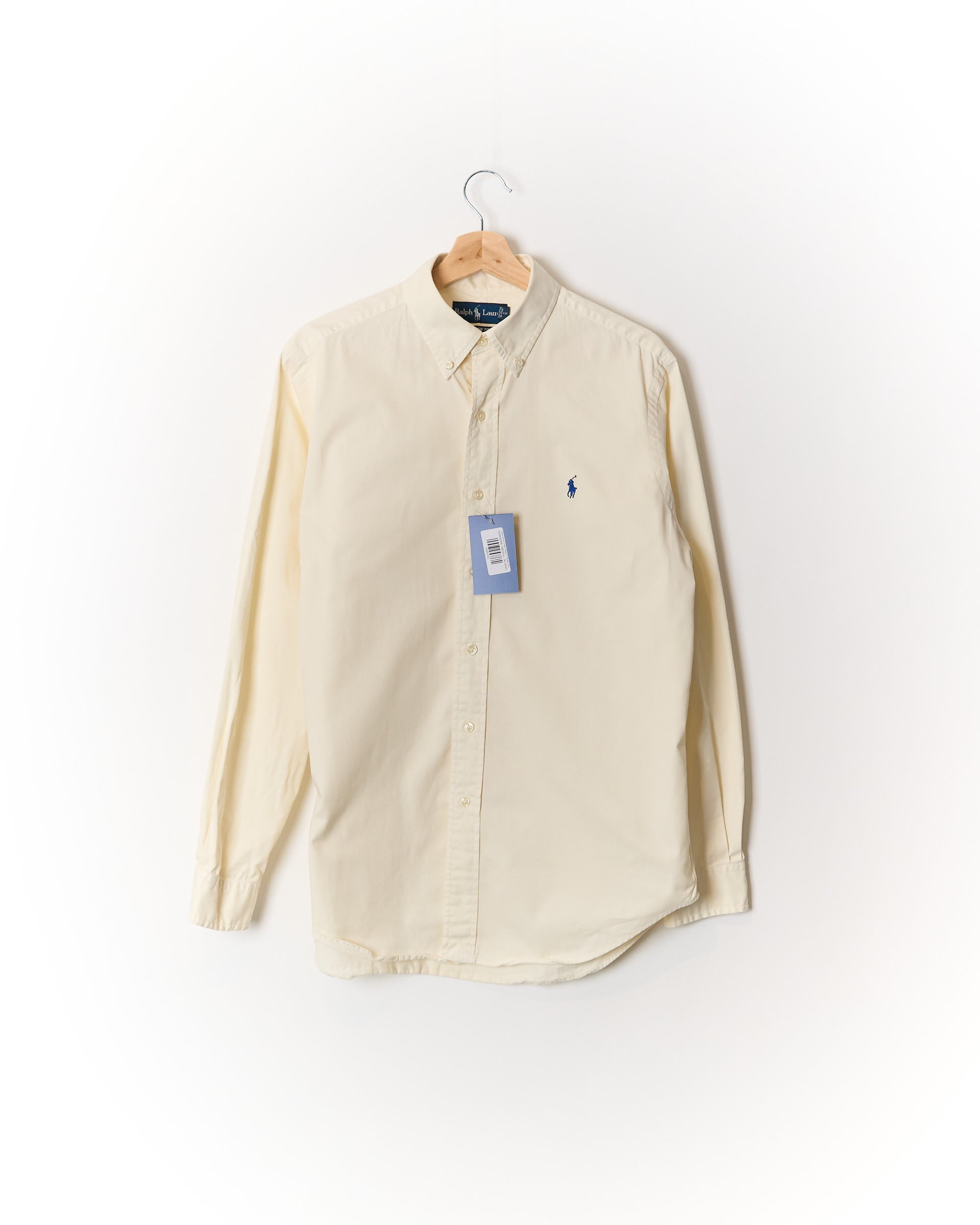 Ralph Lauren Cream Classic Fit Button Down Cotton Shirt