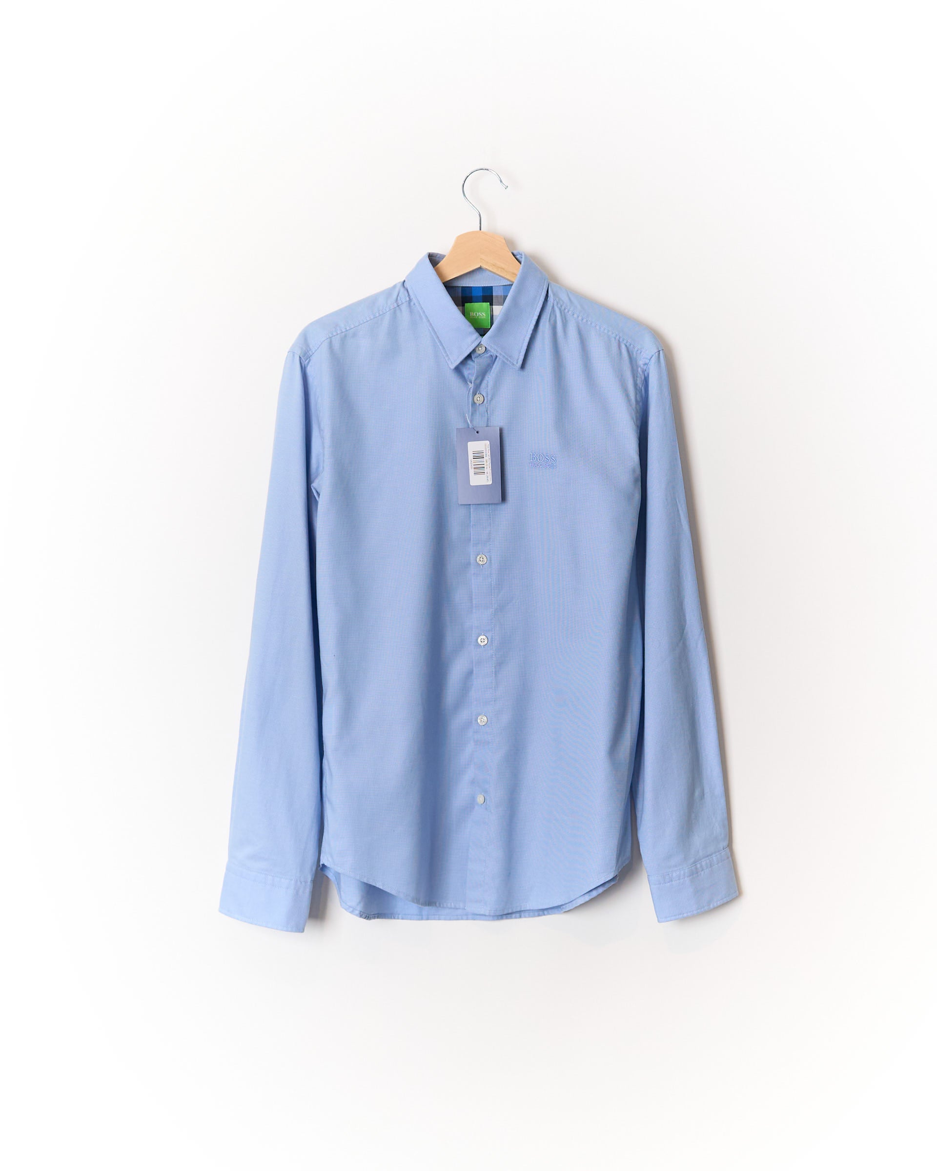 Hugo Boss Light Blue Regular Fit Cotton Shirt