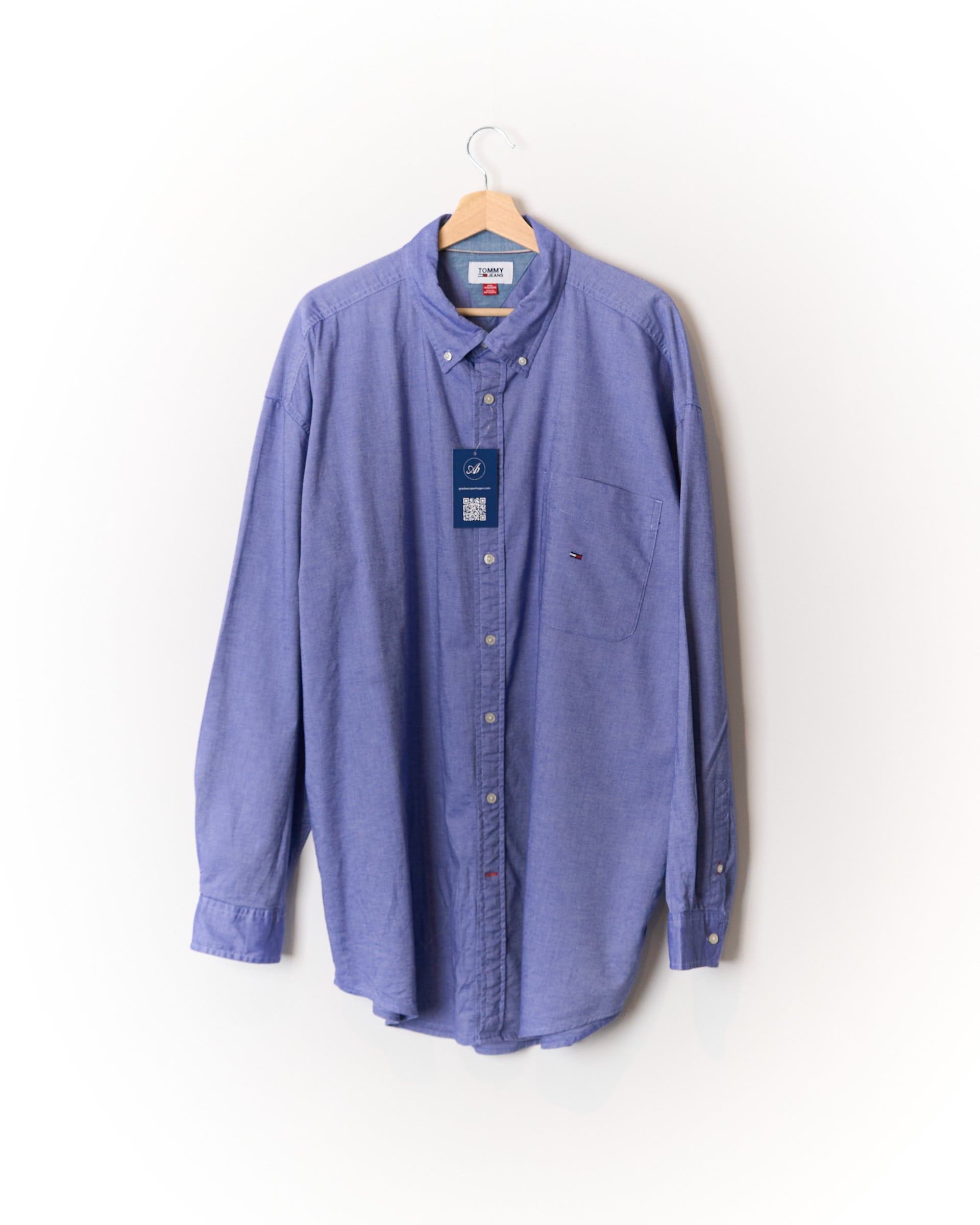 Tommy Hilfiger Blue Tommy Jeans Button Down Cotton Shirt