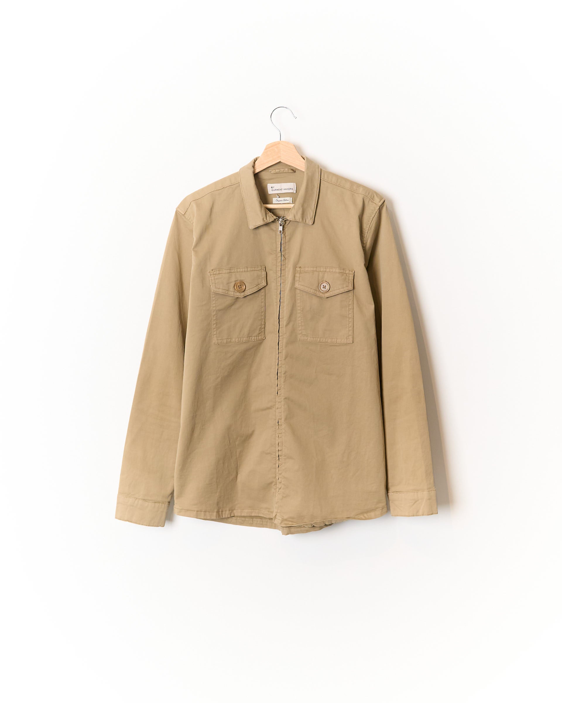 Garment Makers Khaki Organic Cotton Overshirt