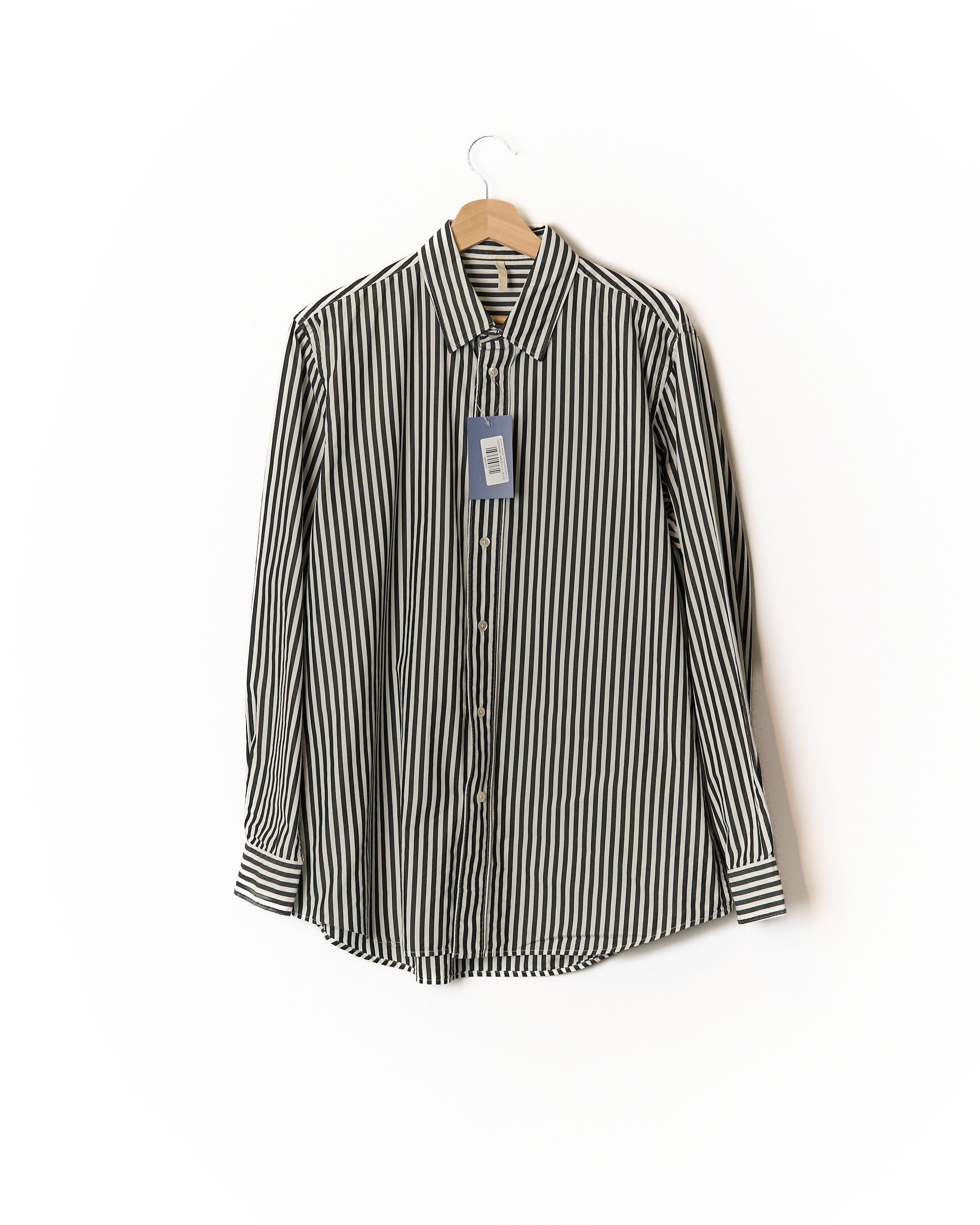 Sunflower Black and White Striped Cotton Shirt