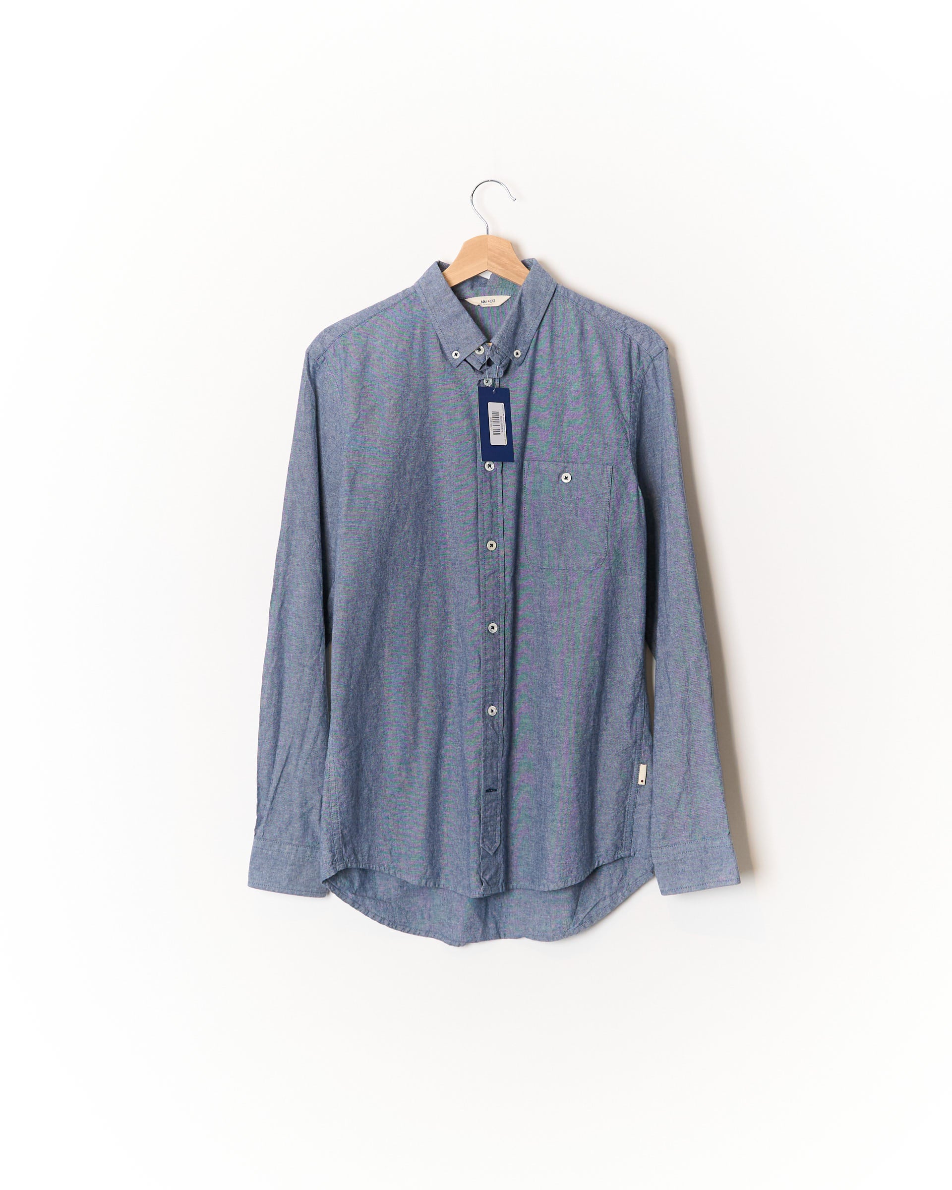 NN07 Gray Button Down Cotton Shirt