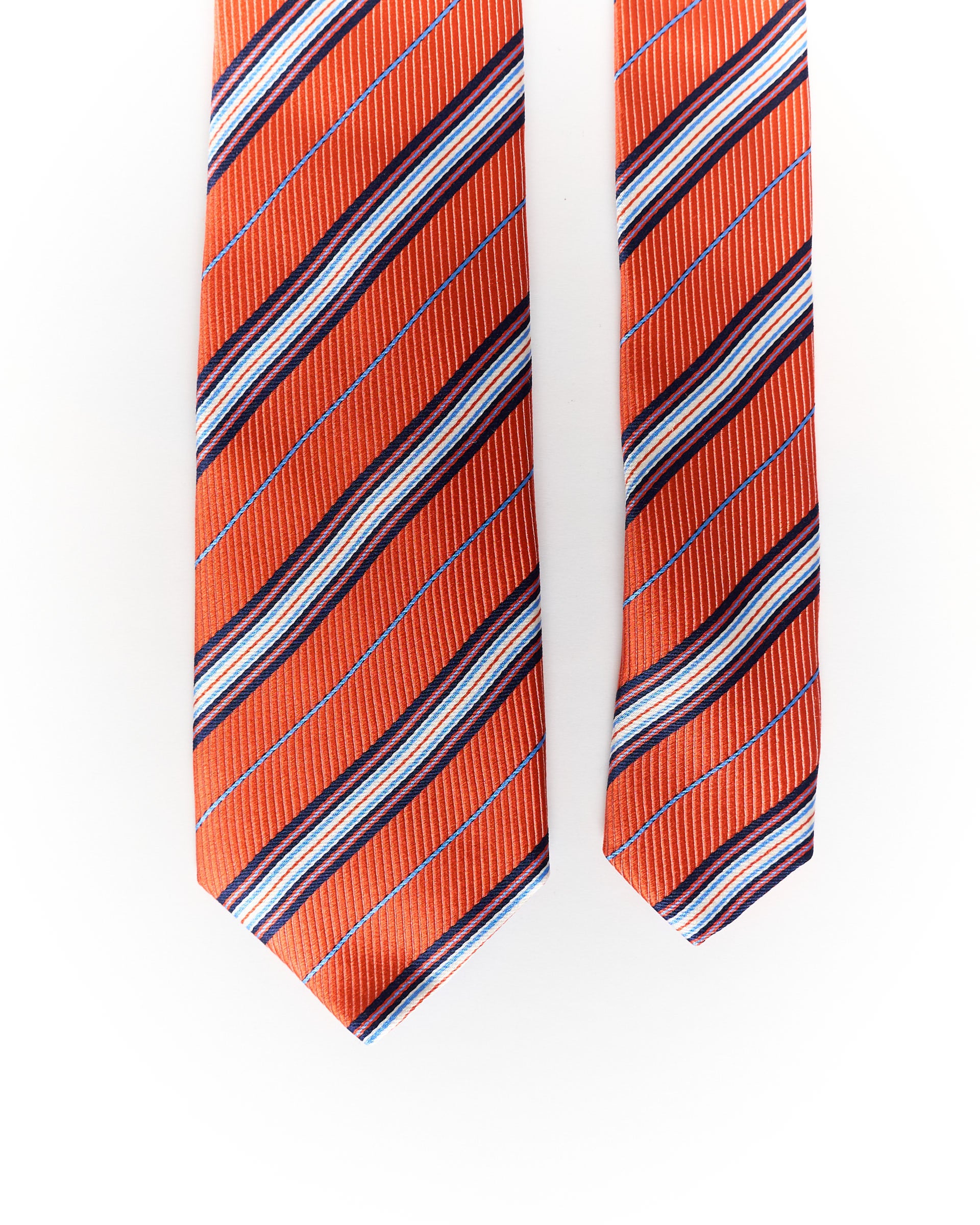Eton Orange Striped Silk Tie