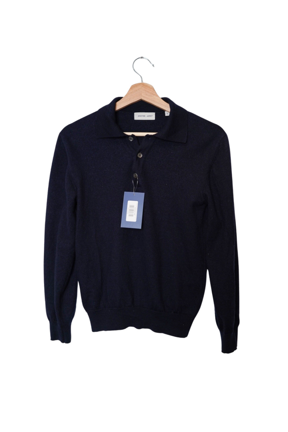 Another Aspect Navy Merino Wool V-neck Knit