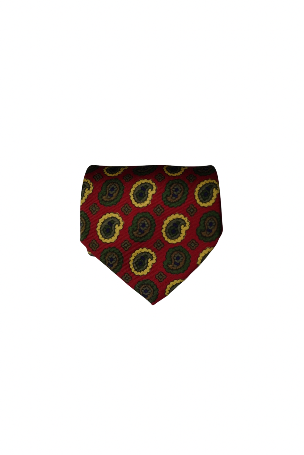 Hugo Boss Red, Yellow and Green Paisley Silk Tie