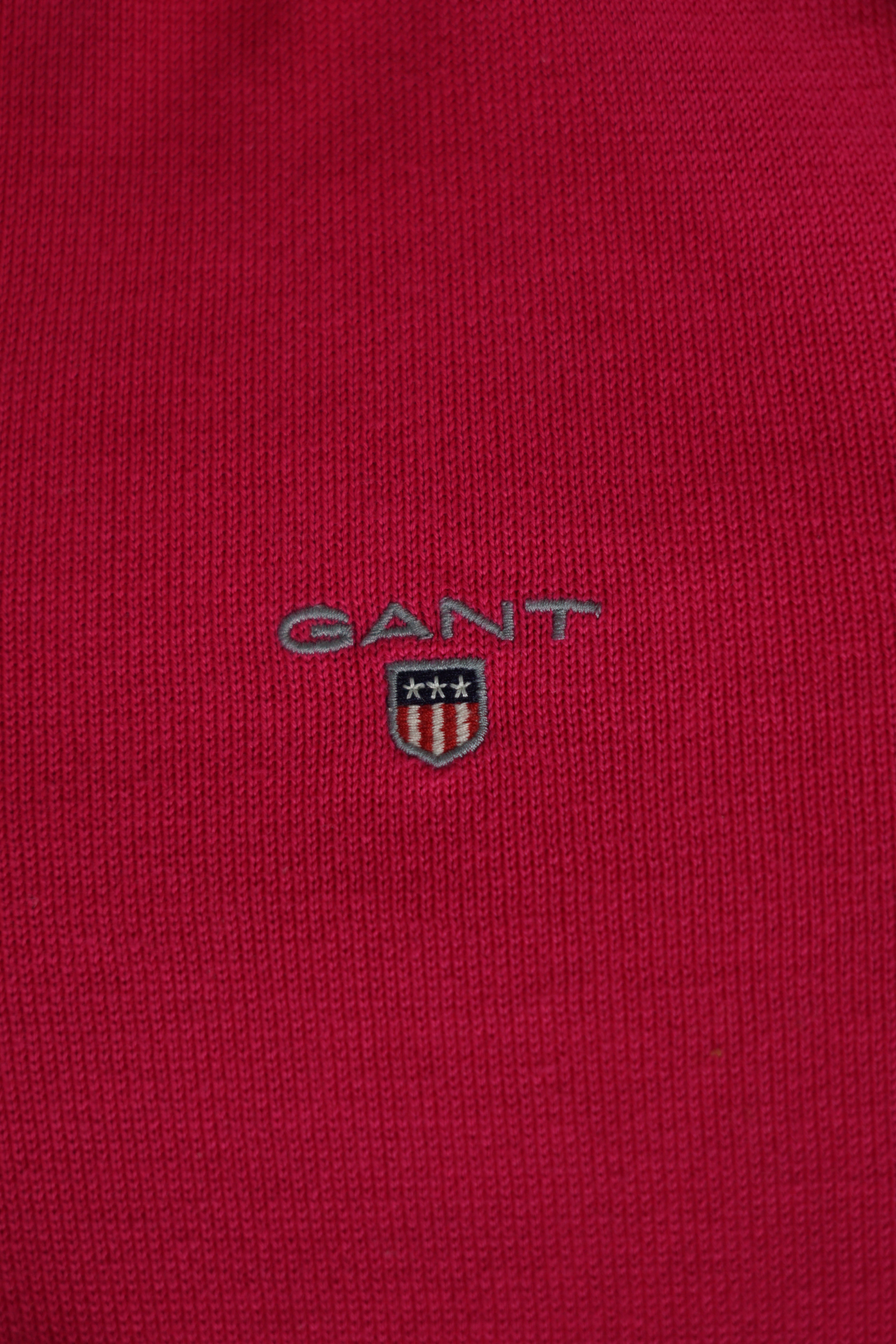 Gant – Lässiges Sweatshirt mit halbem Reißverschluss, Pink