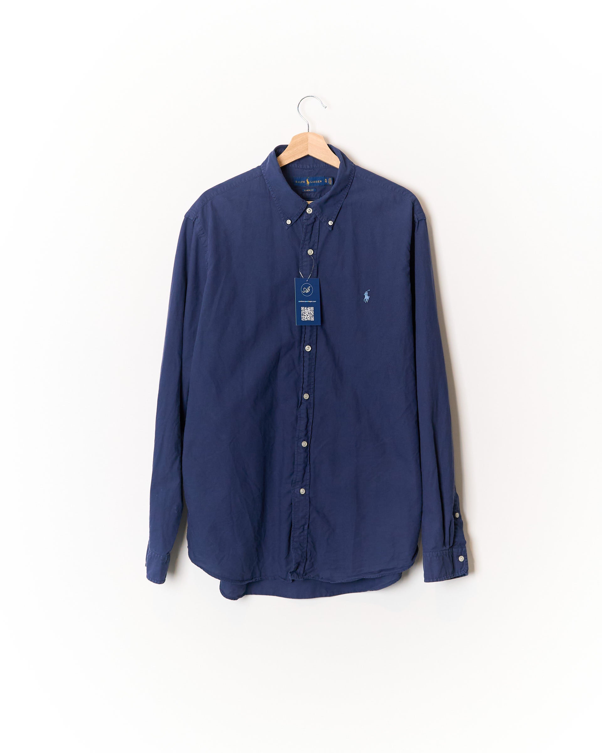 Ralph Lauren Navy Classic Fit Cotton Oxford Button Down Shirt