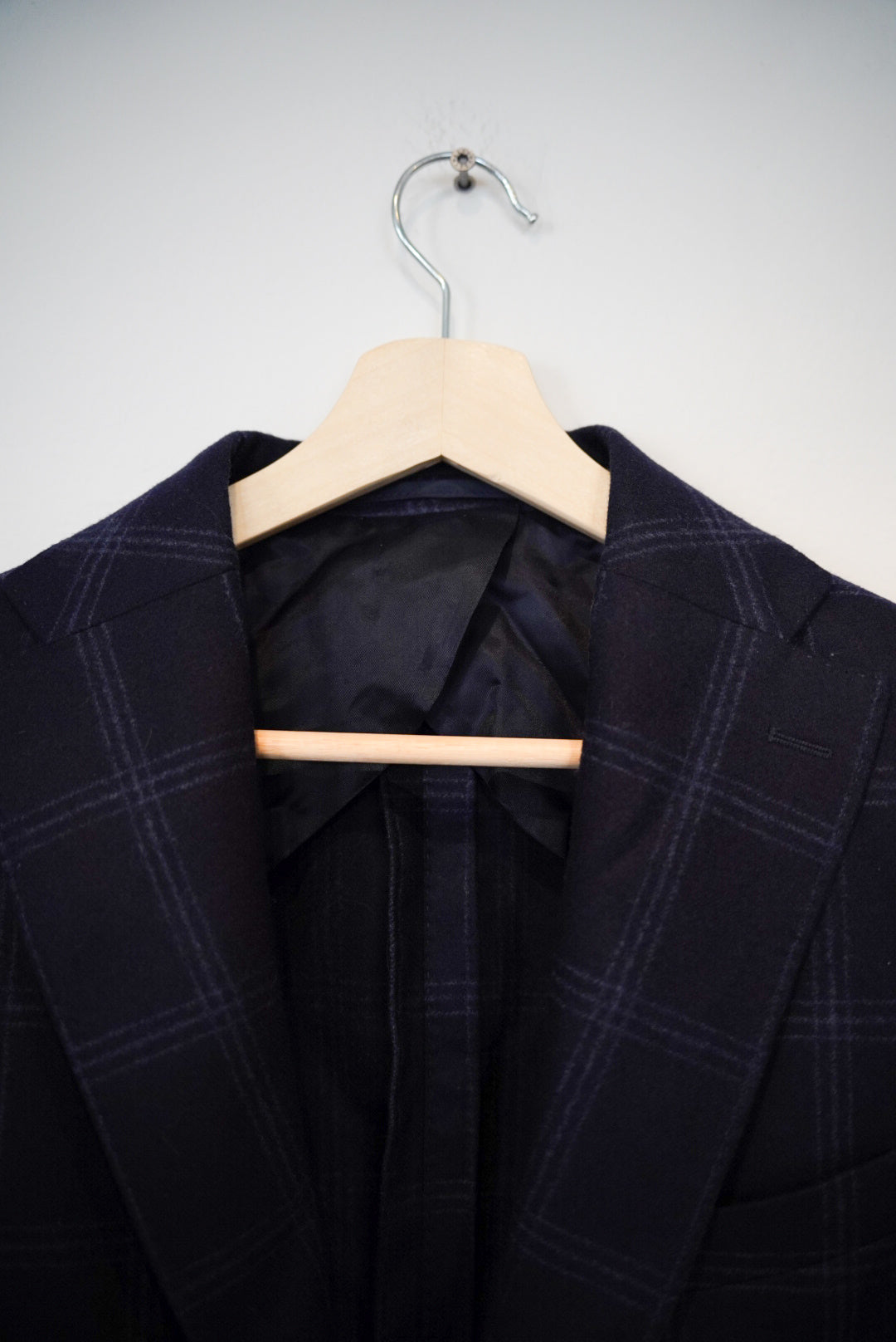 Stenströms Navy Checkered Wool Blazer