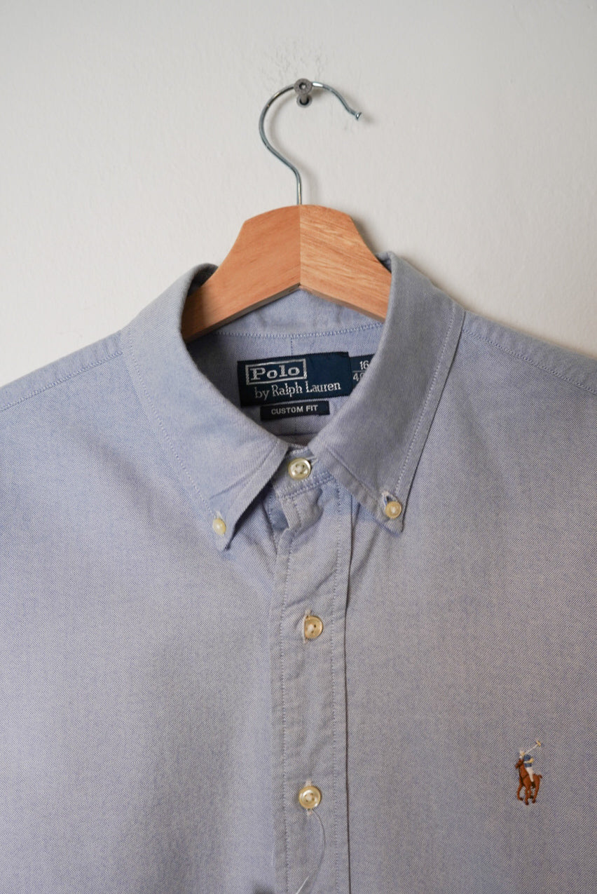 Polo Ralph Lauren Lighrblue Custom Fit Cotton Oxford Shirt