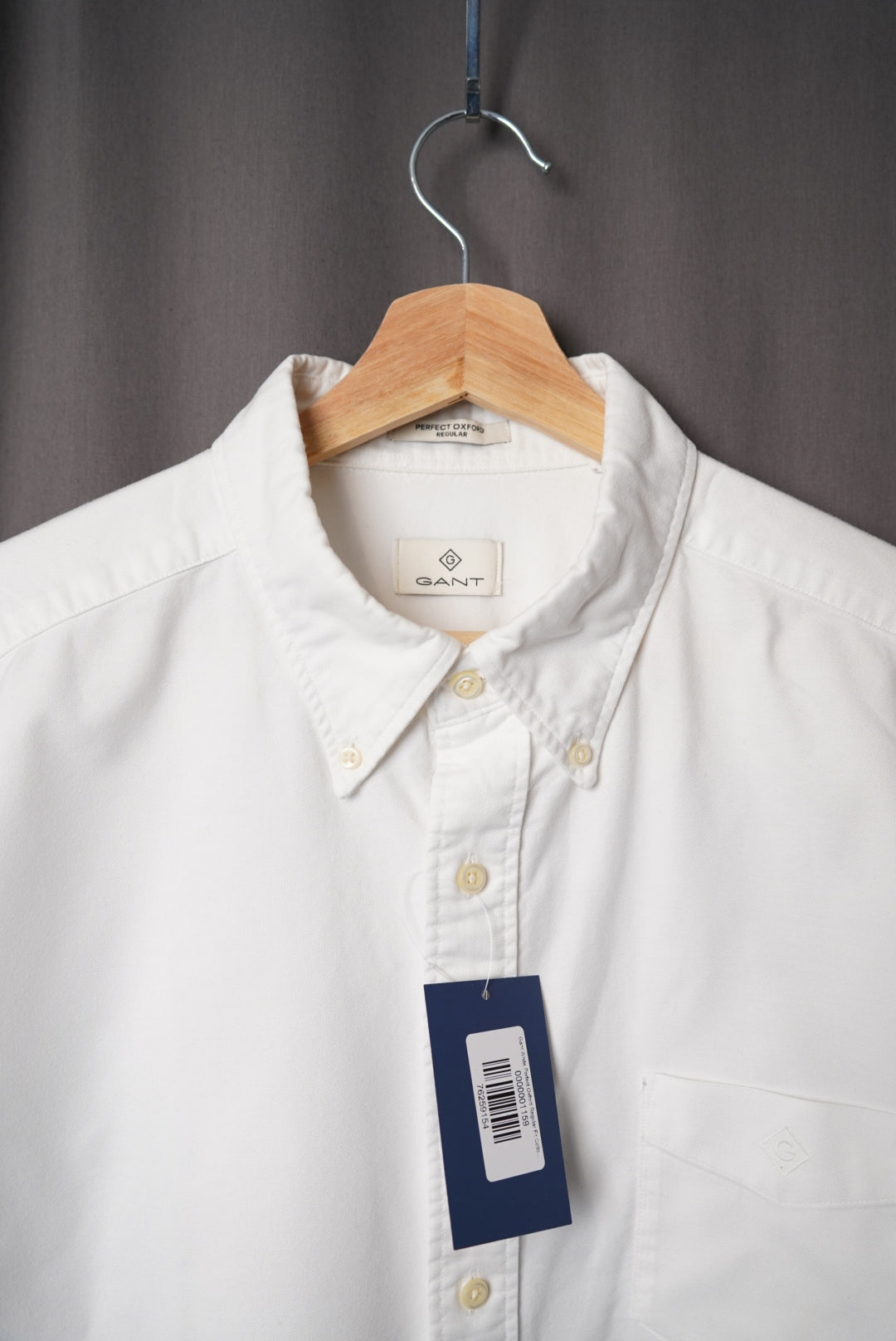 Gant White Perfect Oxford Regular Fit Cotton Oxford Shirt