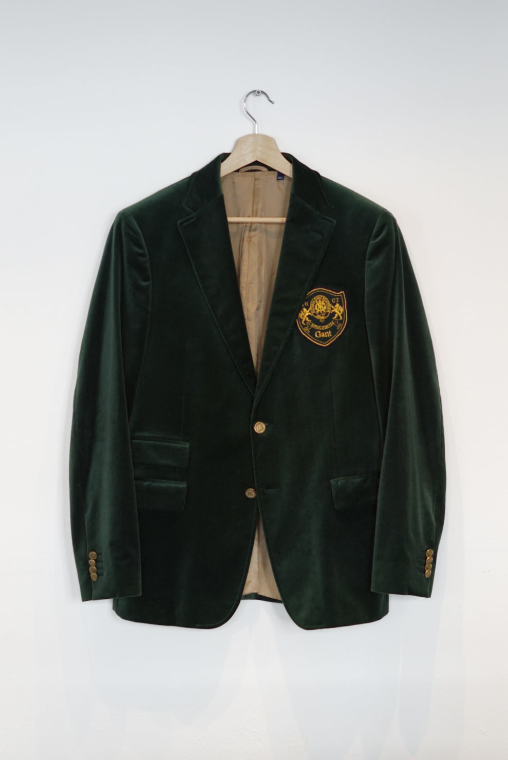Gant Darkgreen Velour Crest Blazer