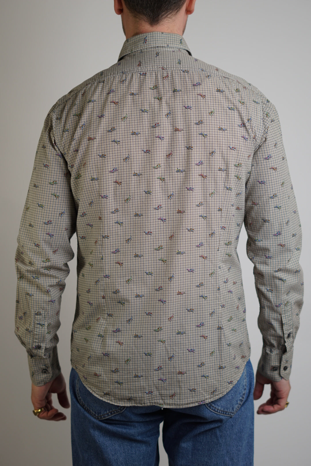 Sand Copenhagen XO Fine Italian Fabrics Houndstooth Plane Shirt