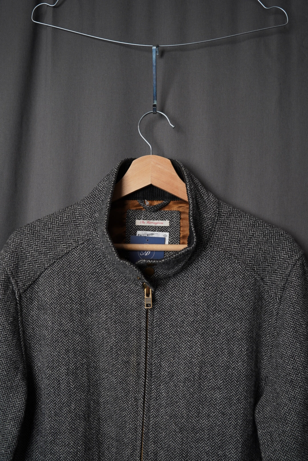 Gant Grey The Herringbone Wool Jacket