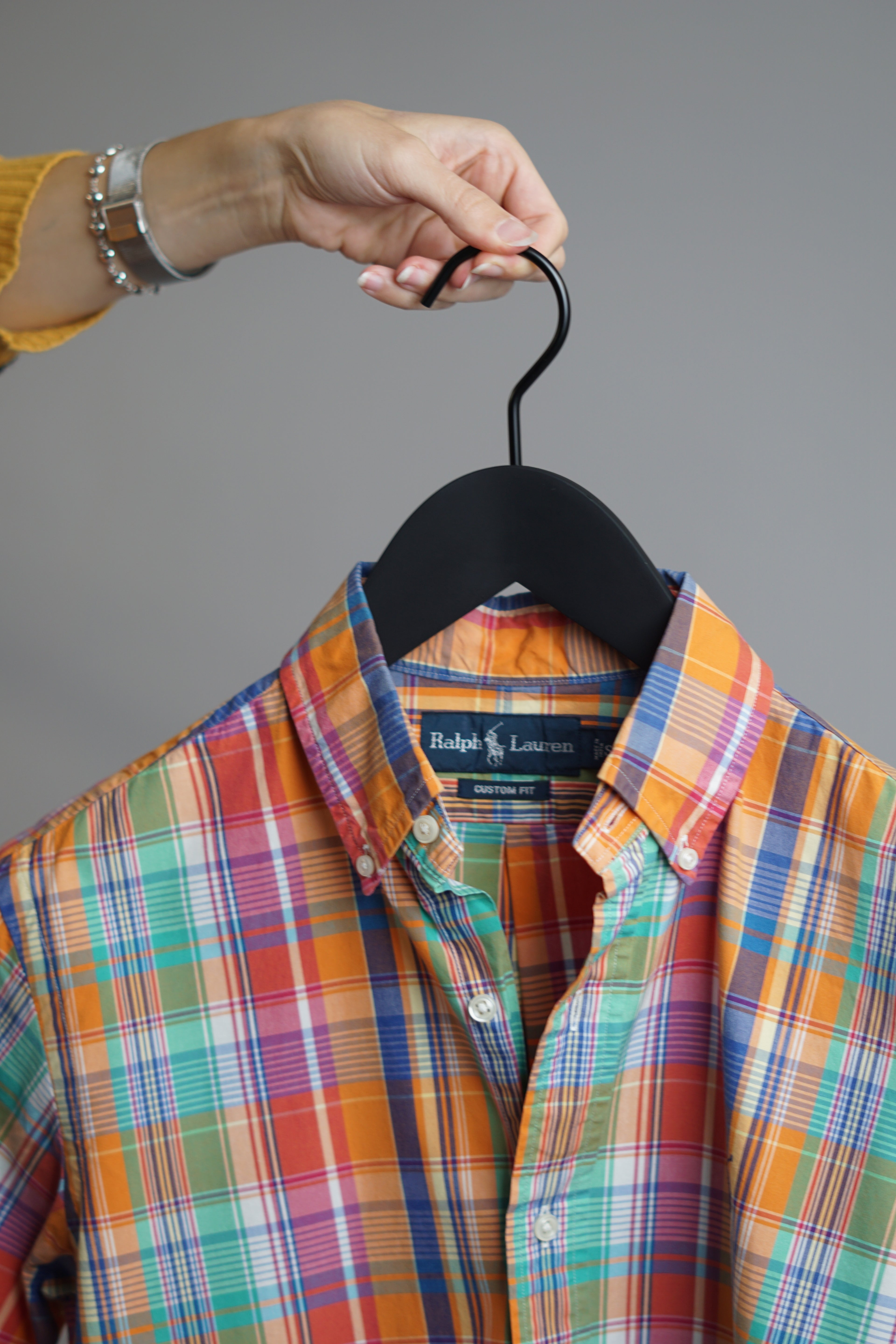 Ralph Lauren Custom Fit Checkered Multicolored Button Down Shirt