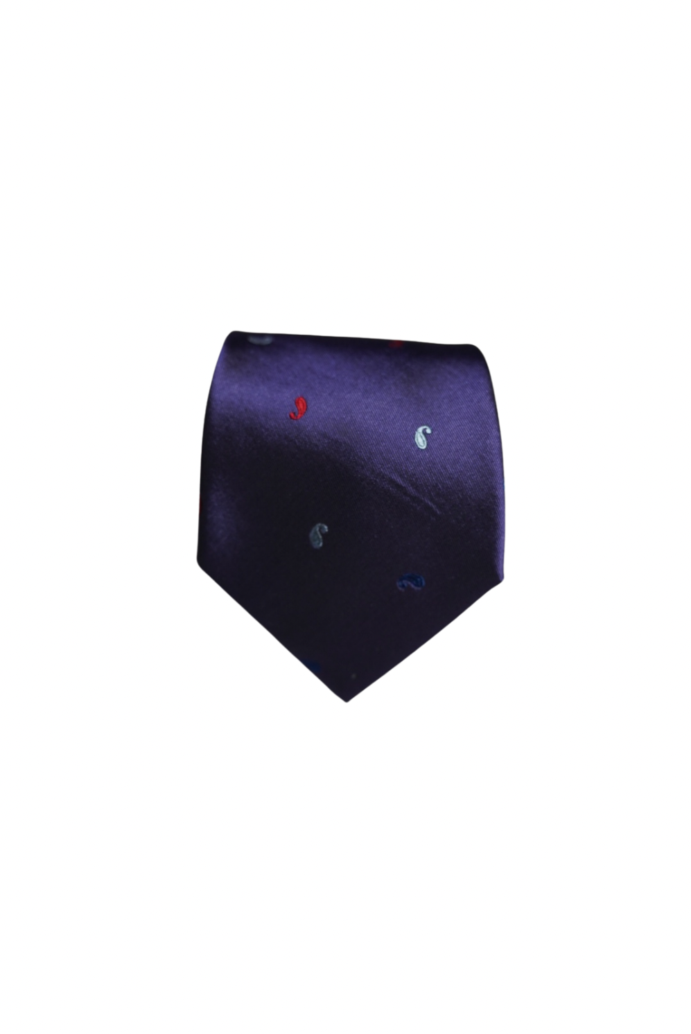 Ted Lapidus Paris Purple Paisley Slik Tie