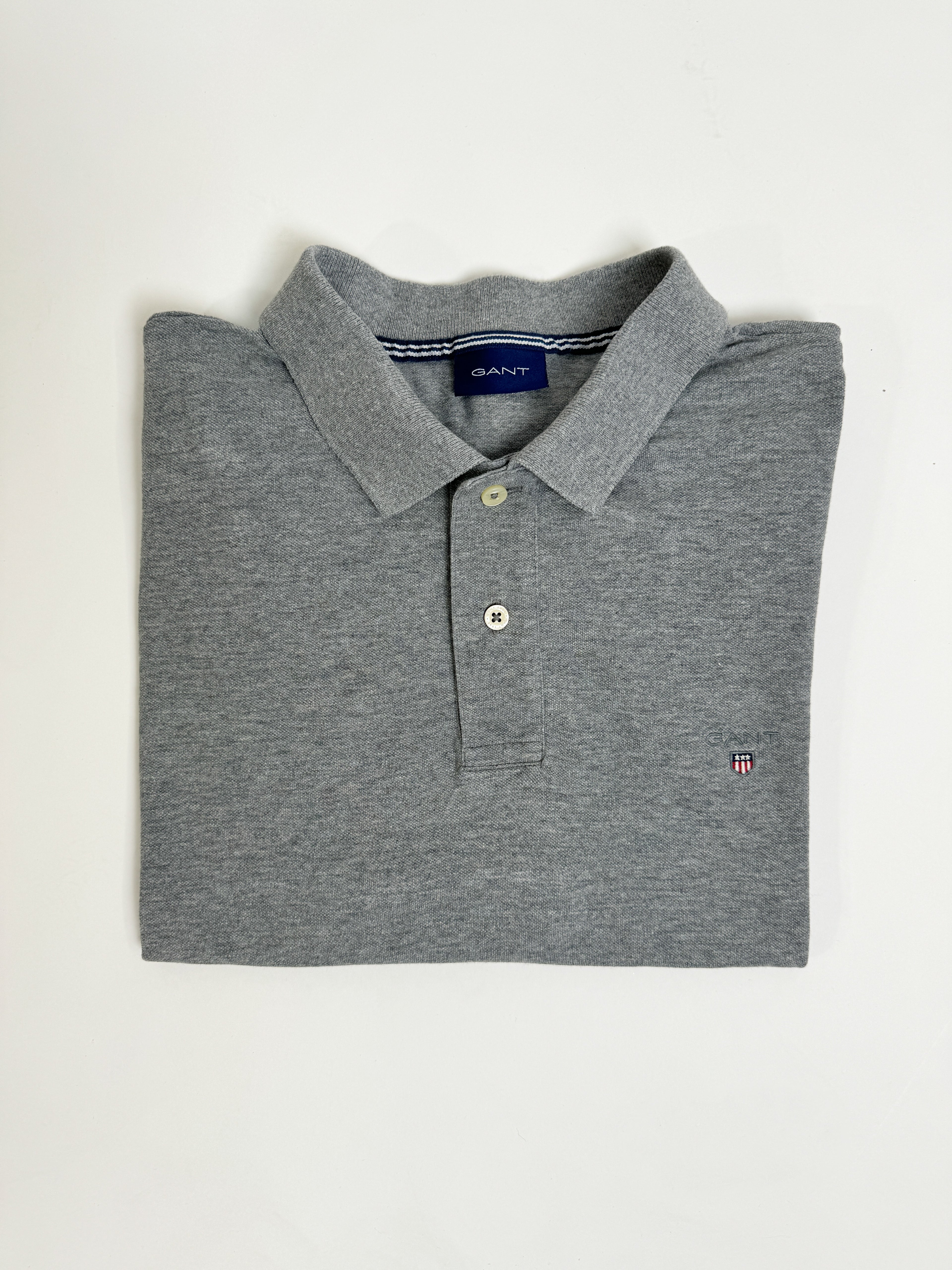 Gant Klassisches Poloshirt in Grau