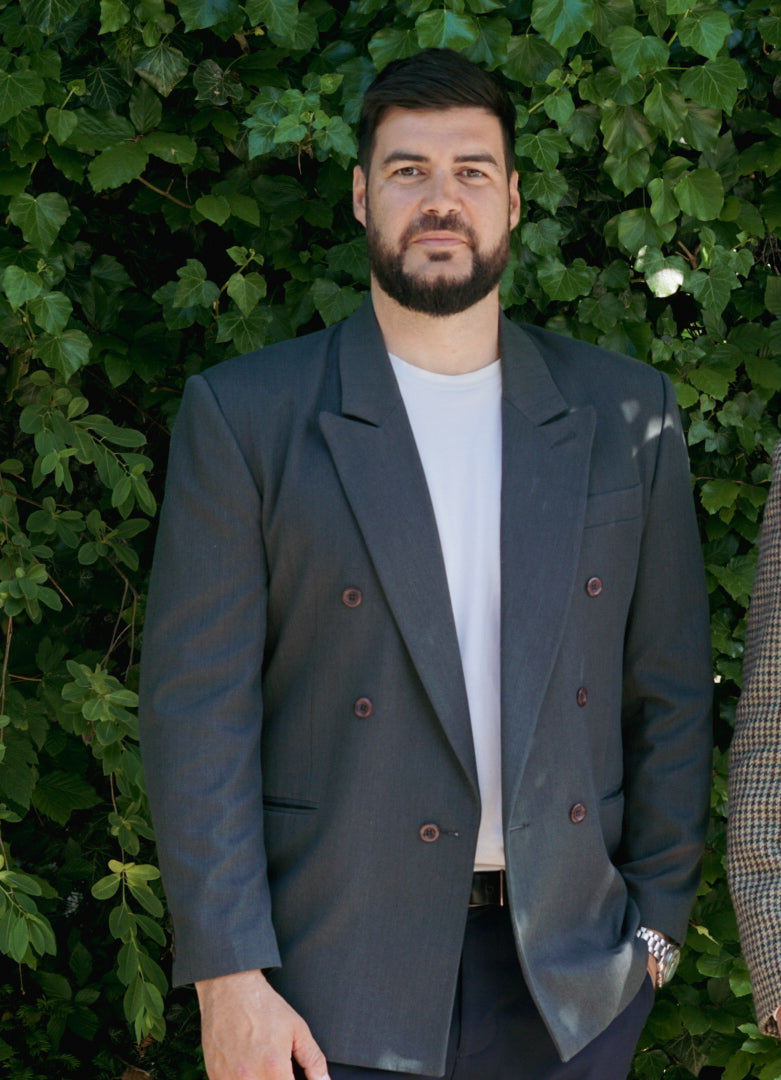 Vintage Darkgrey Double Breasted Blazer