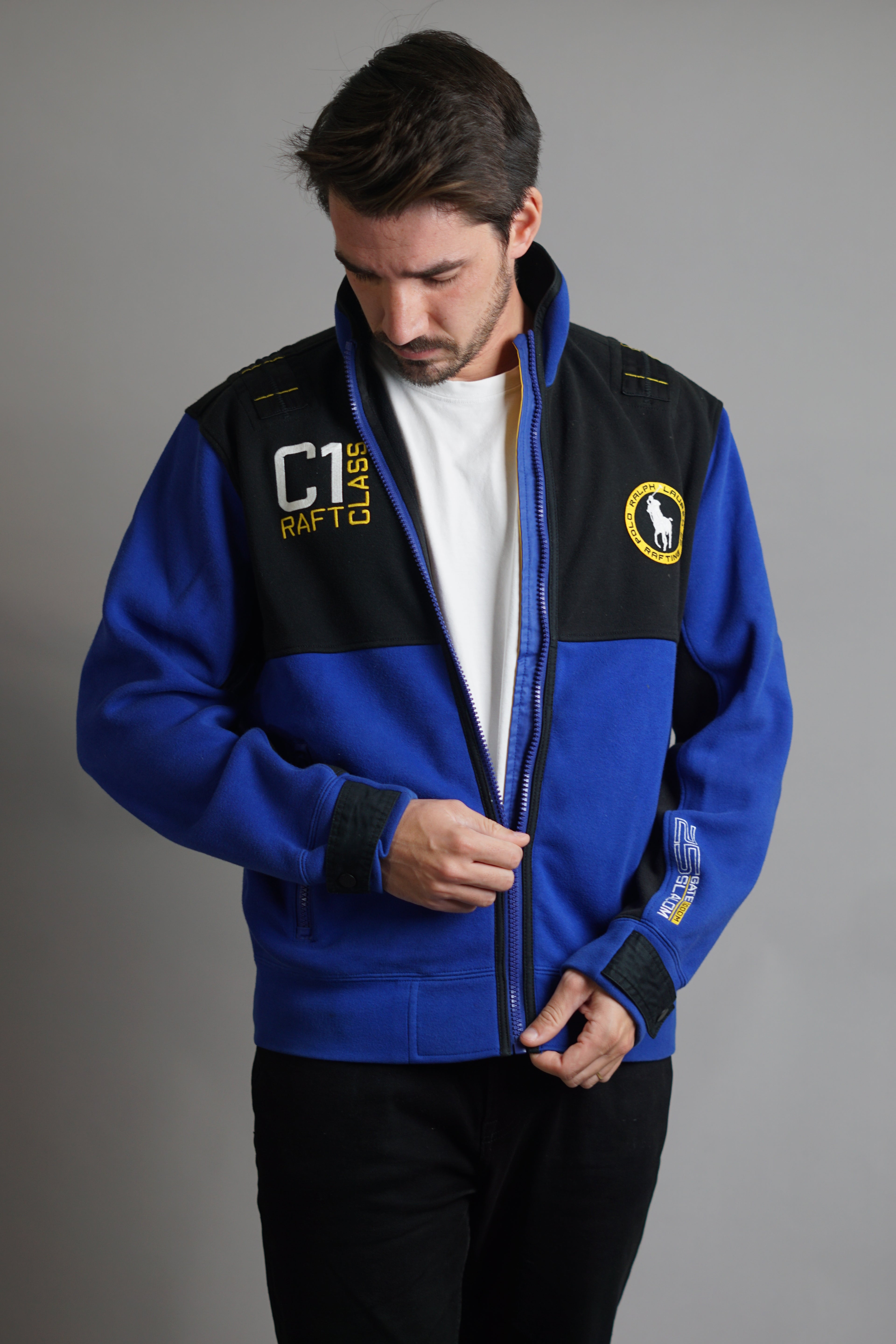 Ralph Lauren C1 Raft Class Blue & Black Halfzip Fleece