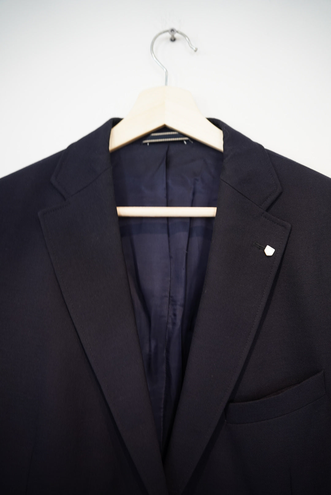 Gant Navy Tailored Fit Wool Blazer