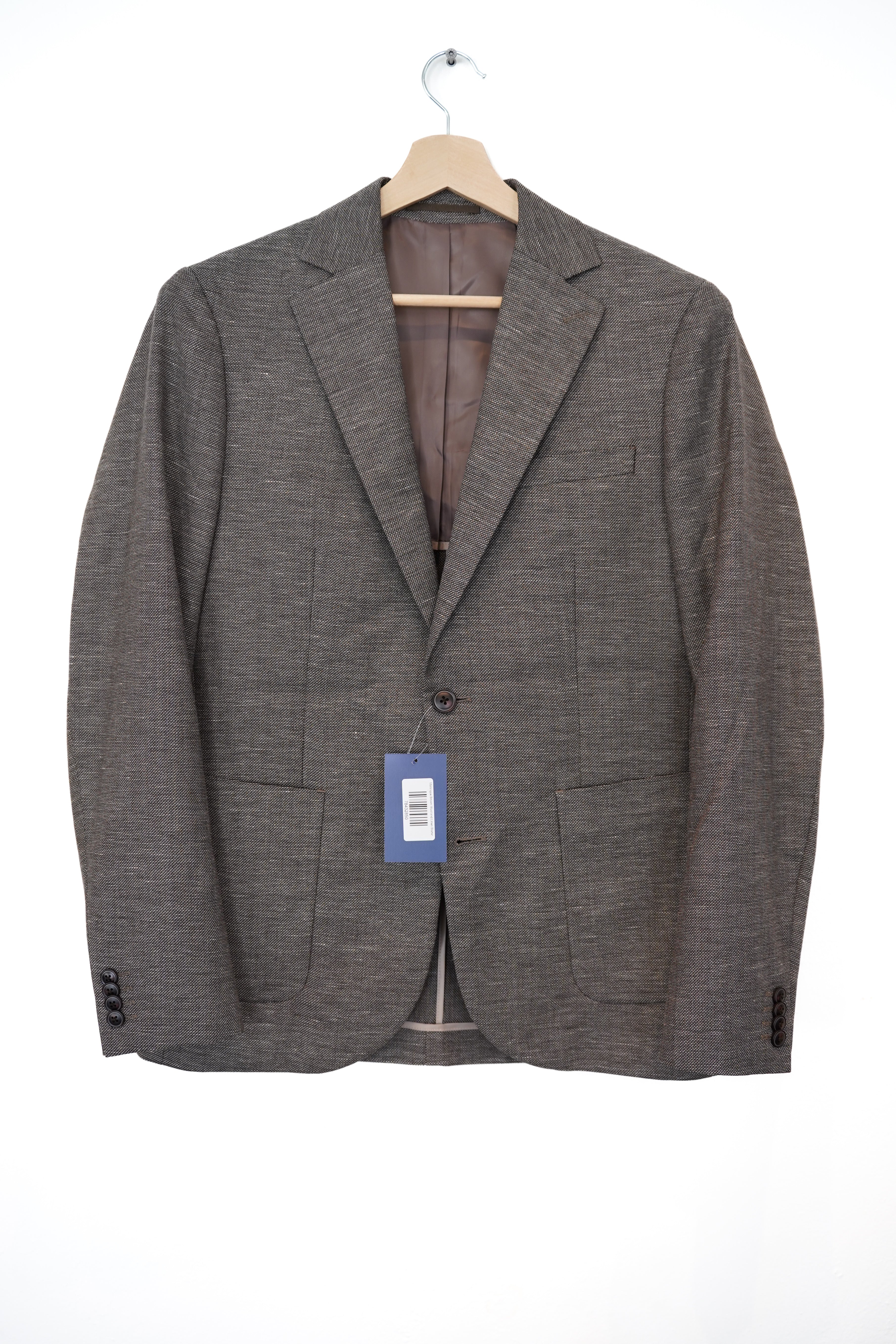 Matinique Brown Wool and Linen Blazer