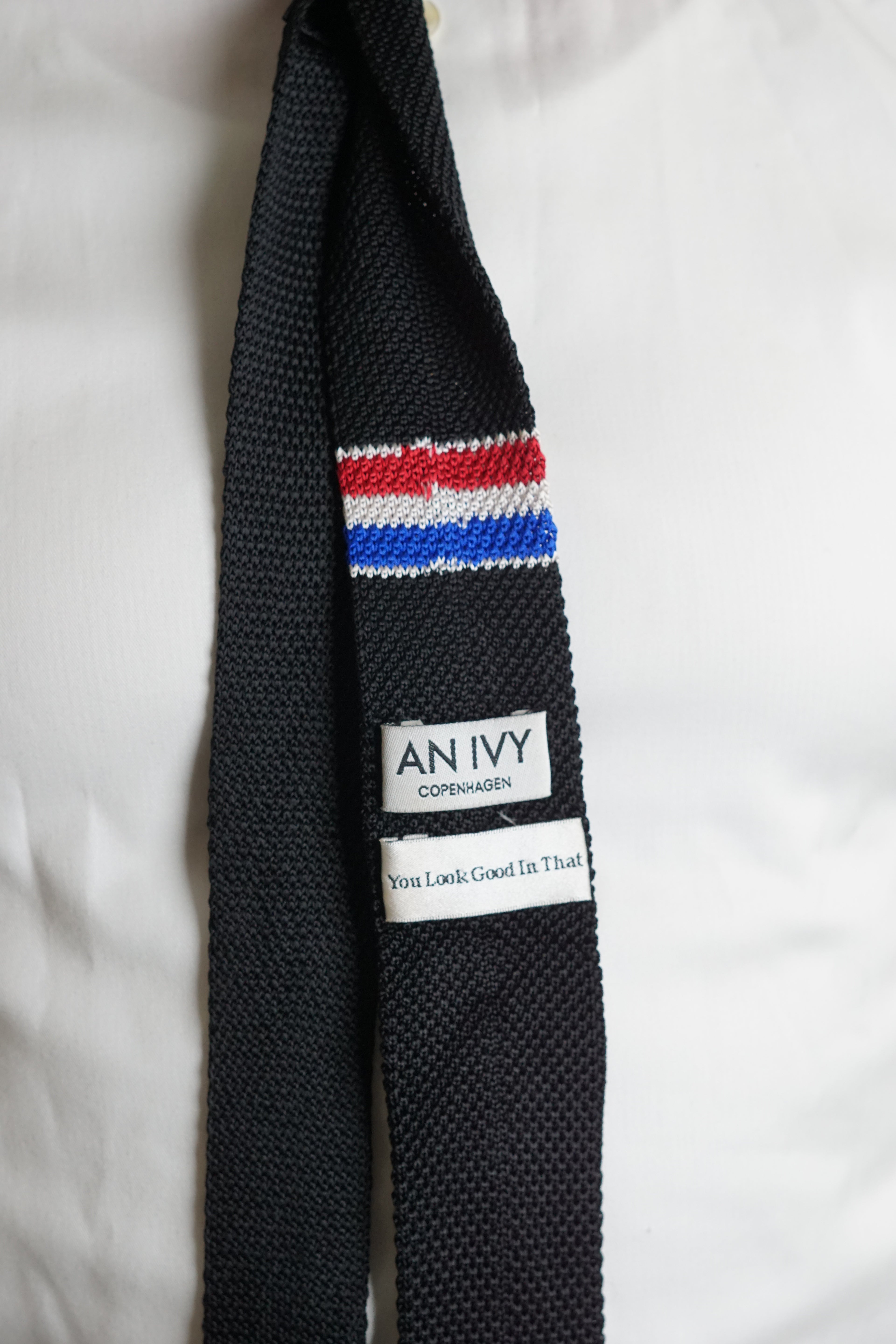 An Ivy Black Knitted Tie
