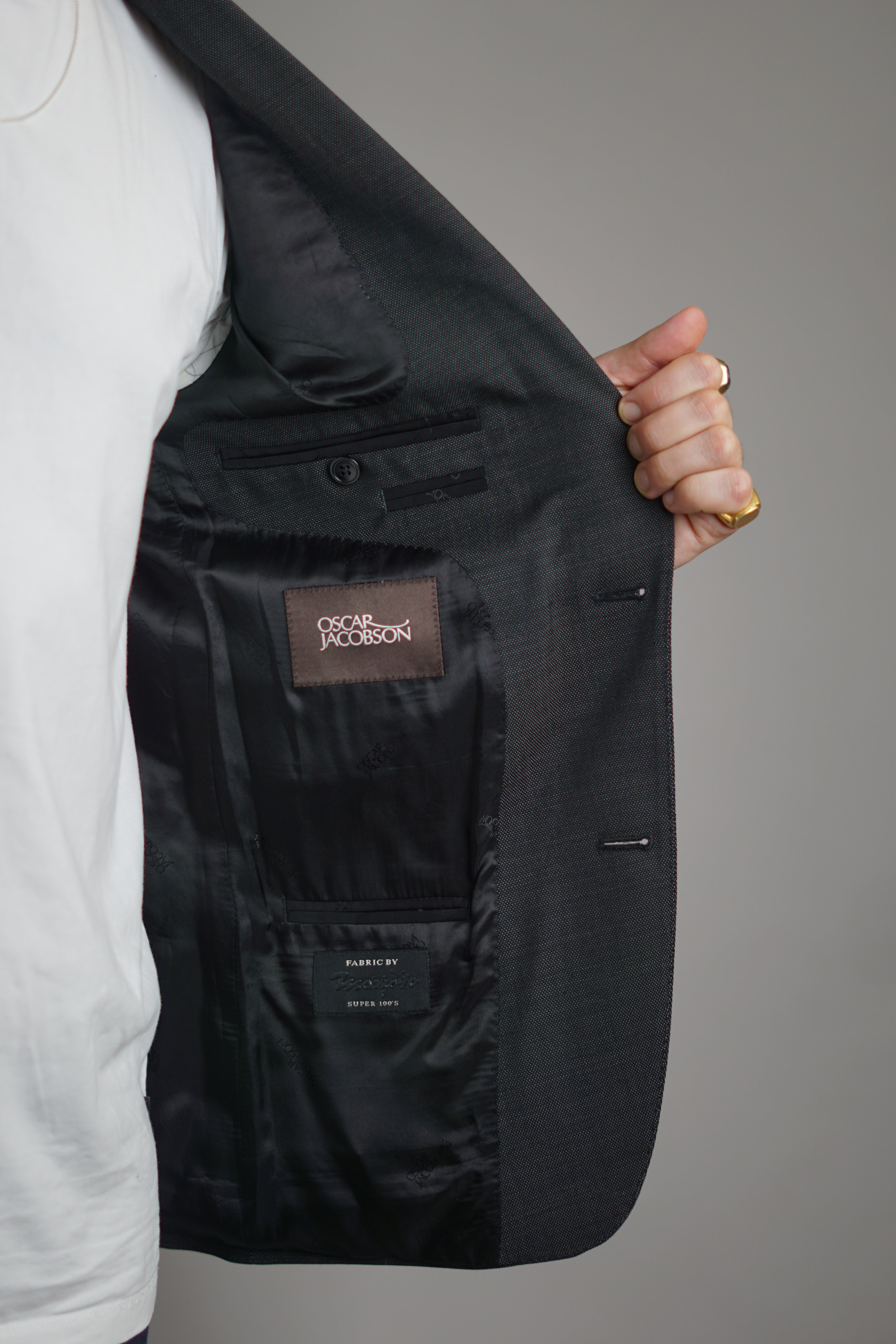 Oscar Jacobson Elmer Dark Grey Blazer