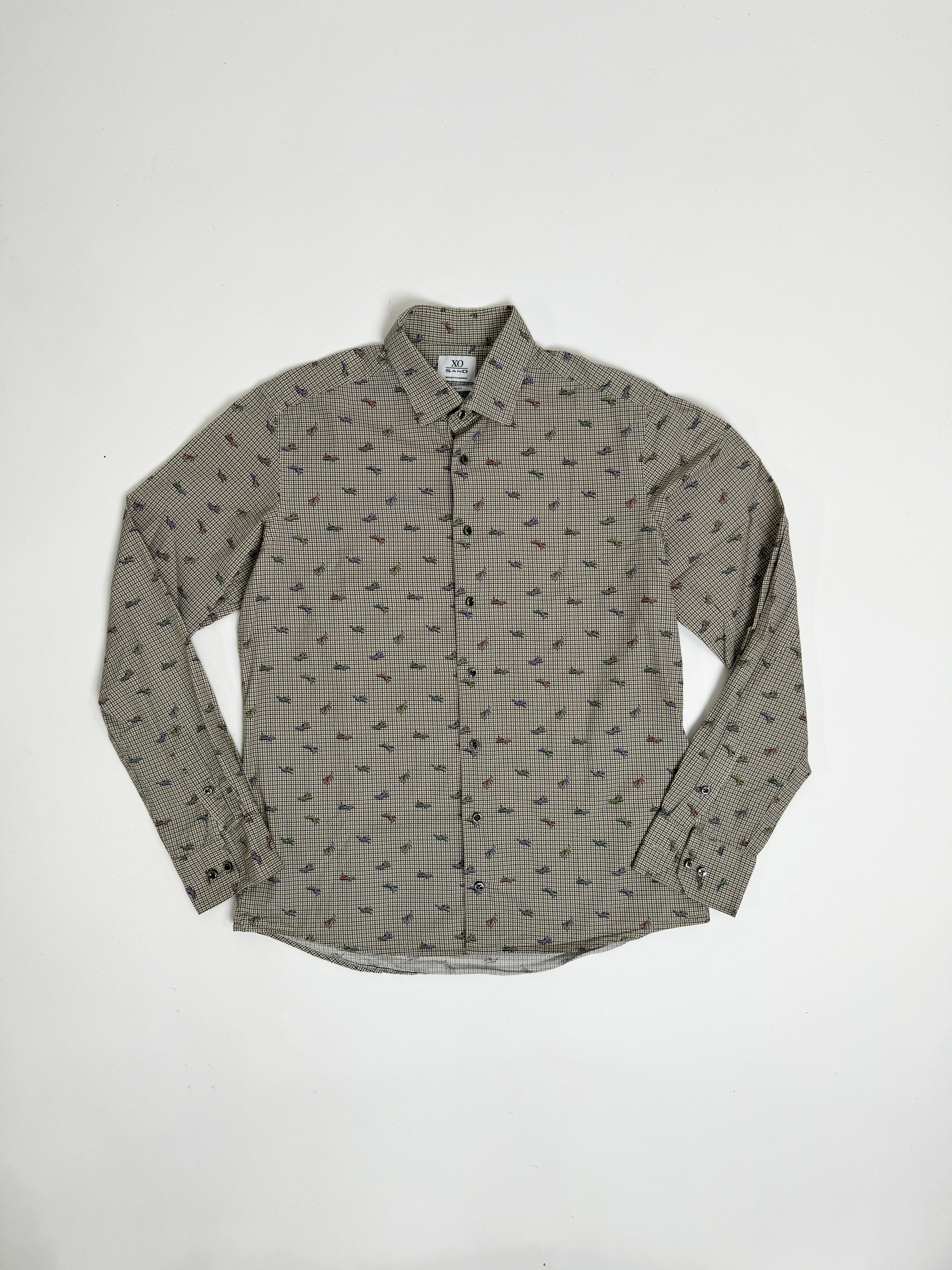 Sand Copenhagen XO Fine Italian Fabrics Houndstooth Plane Shirt
