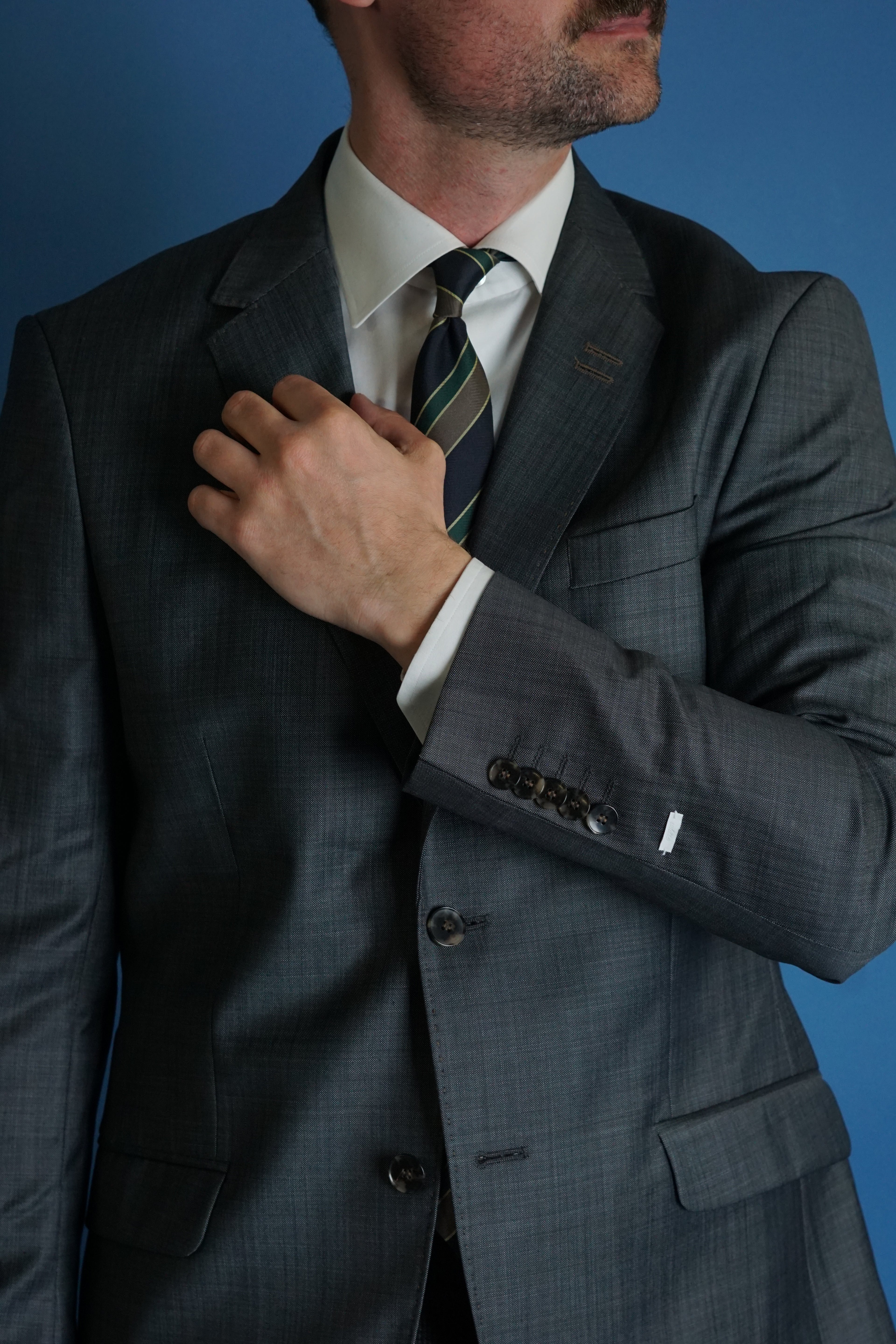 Bertoni Gray Travel White-Collection Blazer