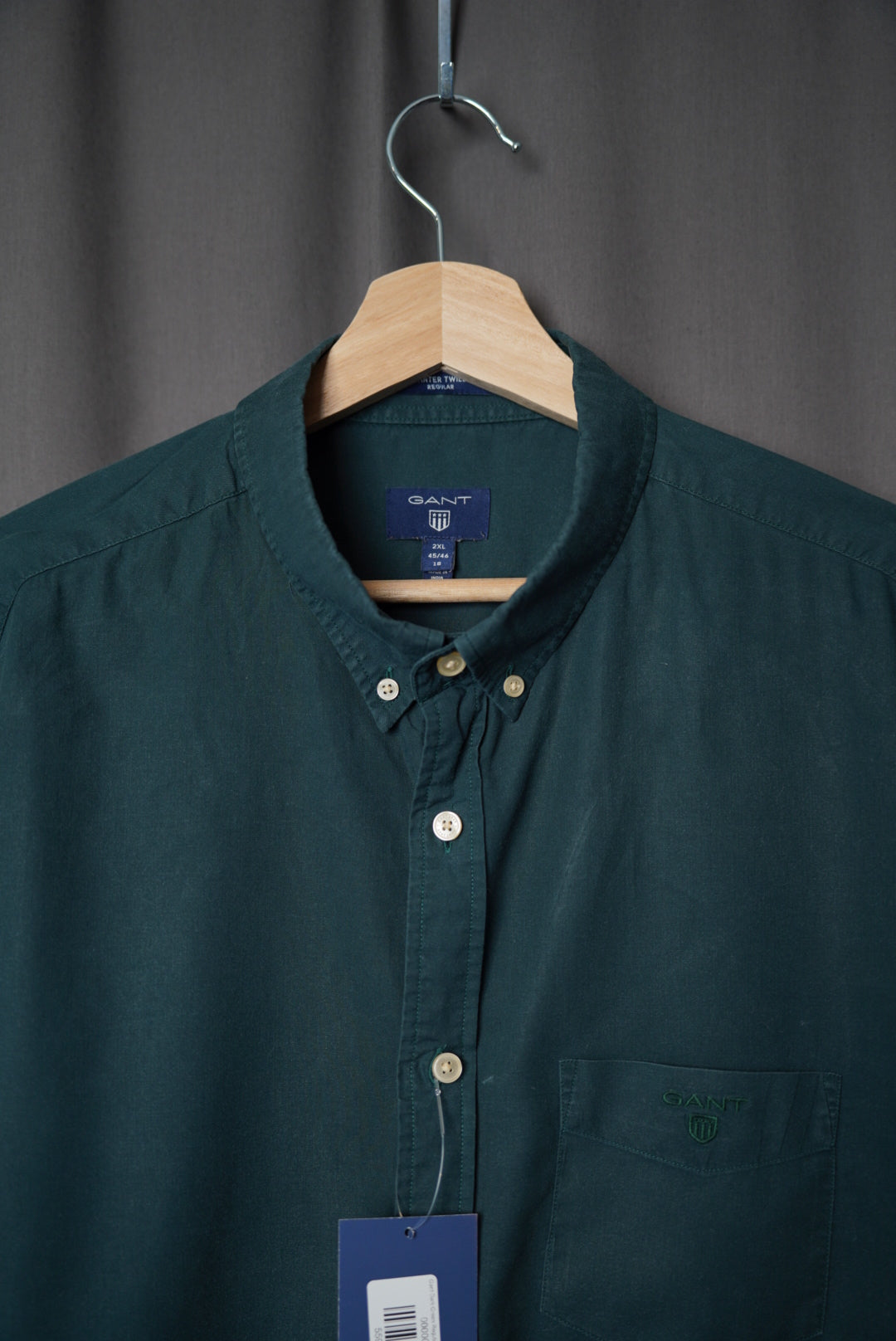 Gant Dark Green Regular The Twill Cotton Button Down Shirt