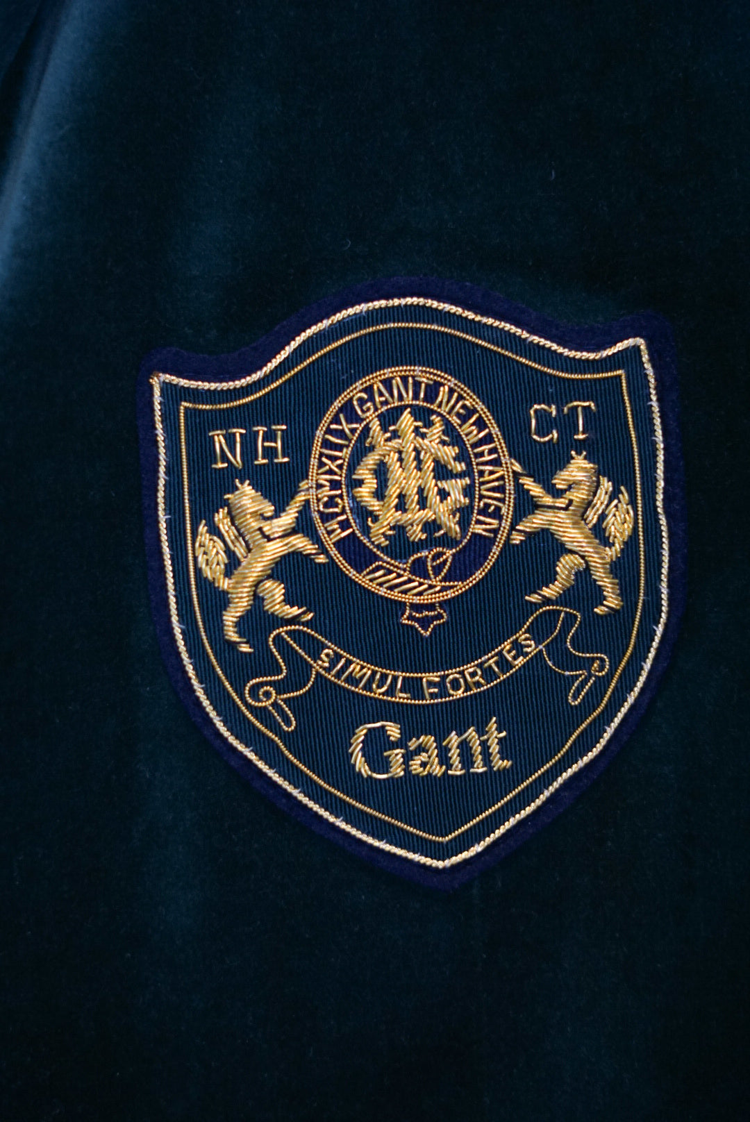 Gant Darkgreen Velour Crest Blazer