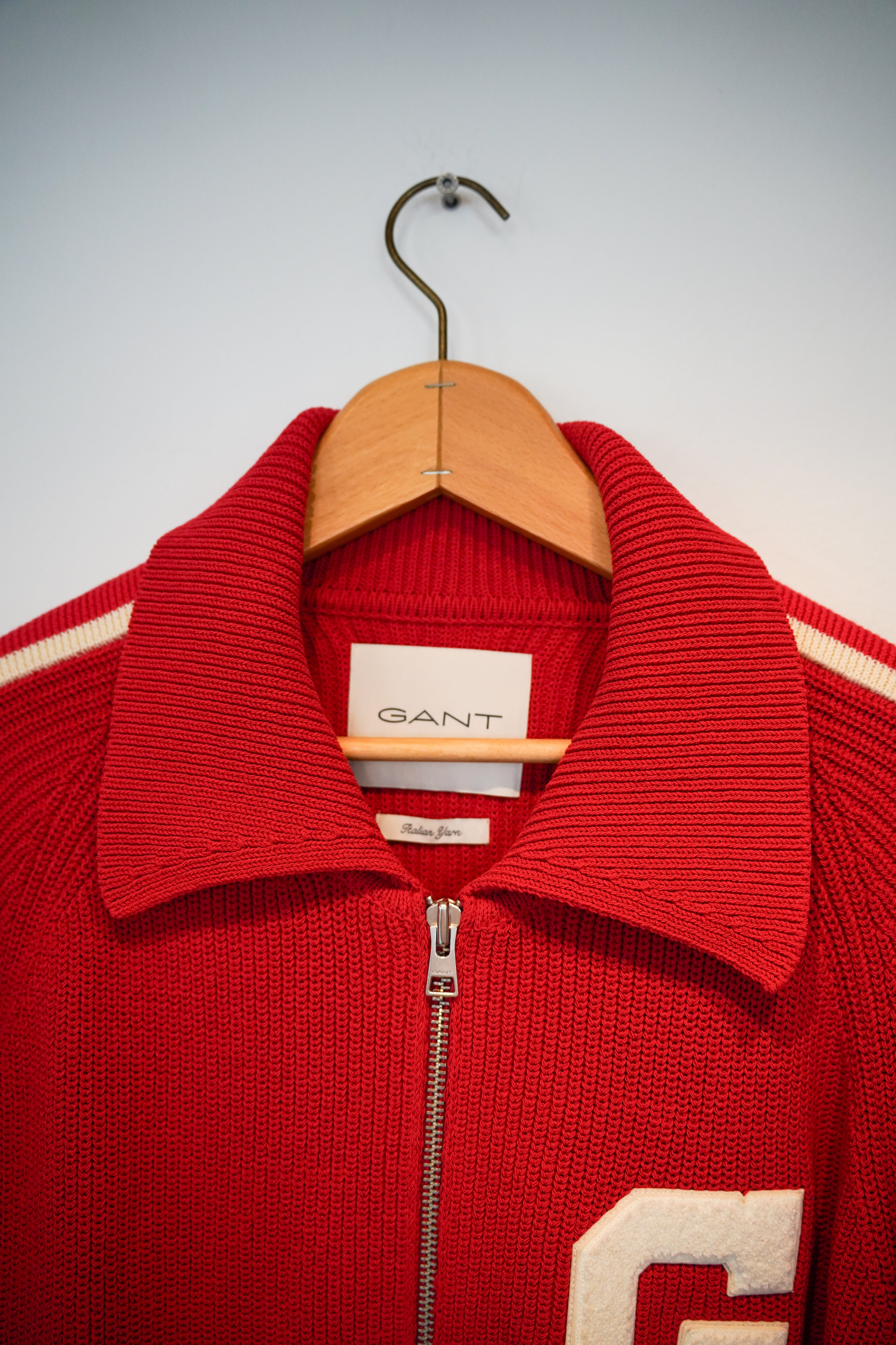 Gant Red Italian Yarn Zip